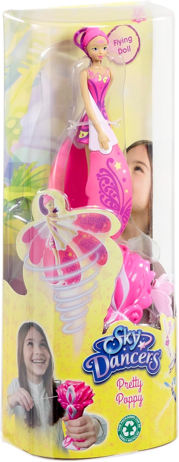 Sky Dancers: Pretty Poppy - Dazzling Flying Doll with Spinning Wings, No Batteries Required 4
