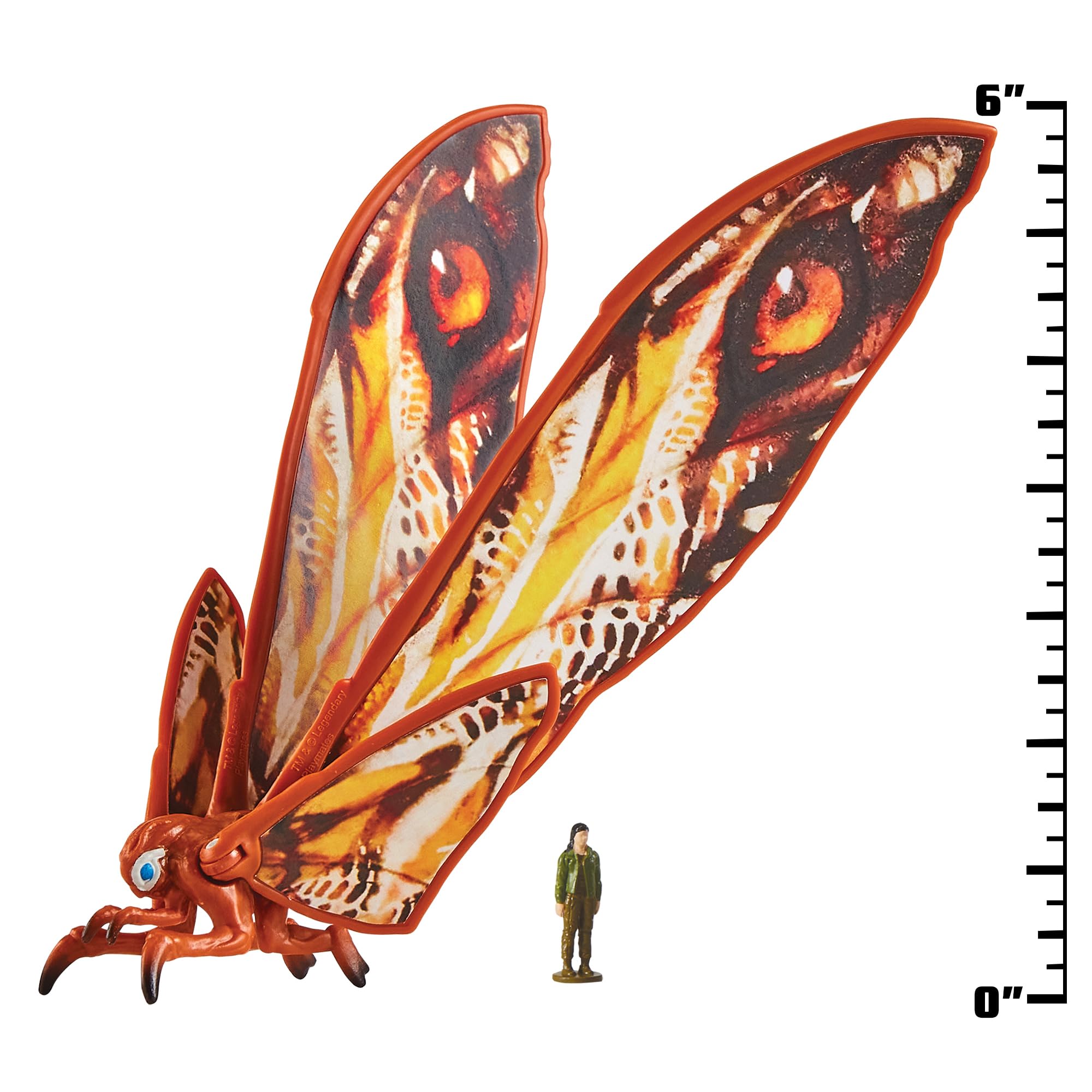 MonsterVerse Mothra Action Figure Toy - 6-Inch Collectable, Includes 1-Inch Mini Jia | Ages 4+ 3