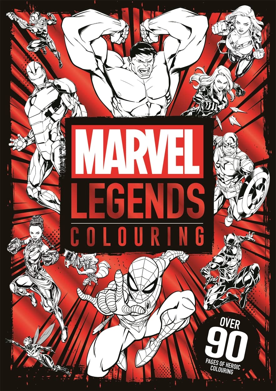 Autumn Marvel Legends Colouring Book - Paperback, 96 Pages | Ages 9-13