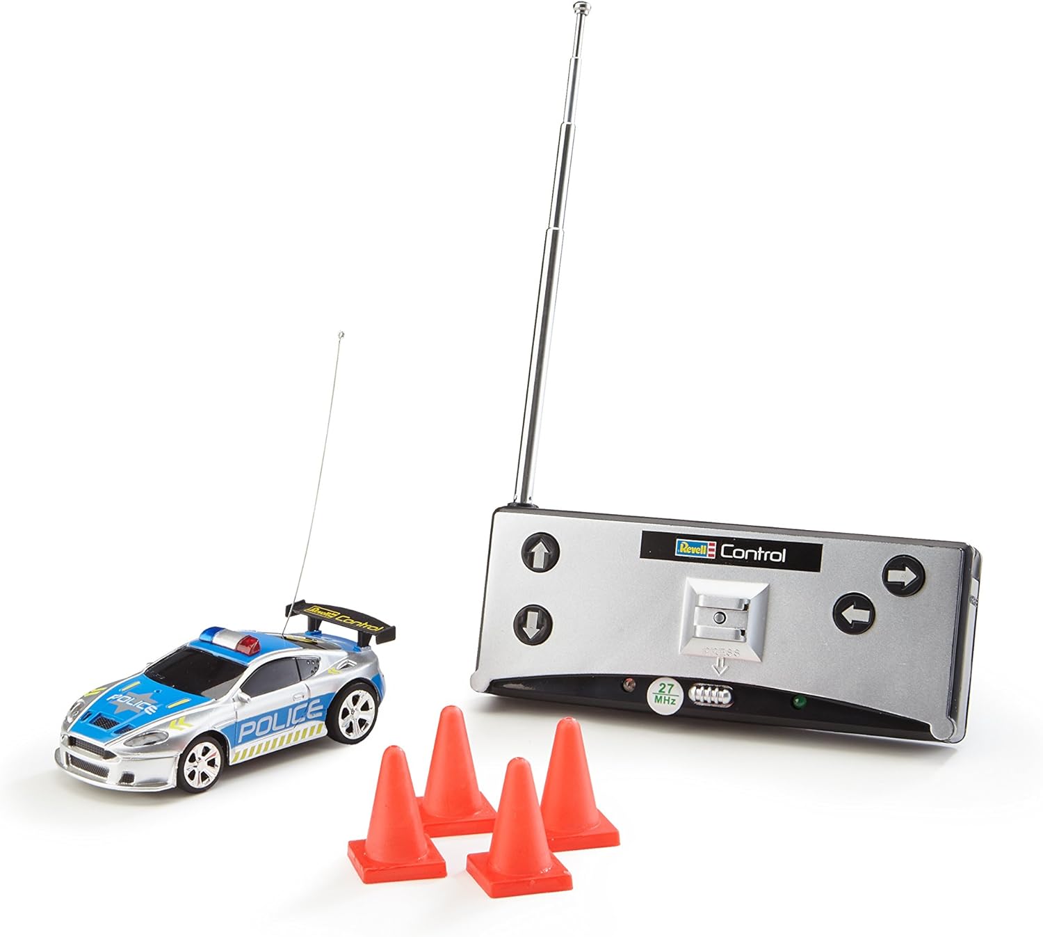 Revell 23559 Mini RC Police Car - 27MHz Remote Control with LED Lights, Fast Charging, Long Play Time 4
