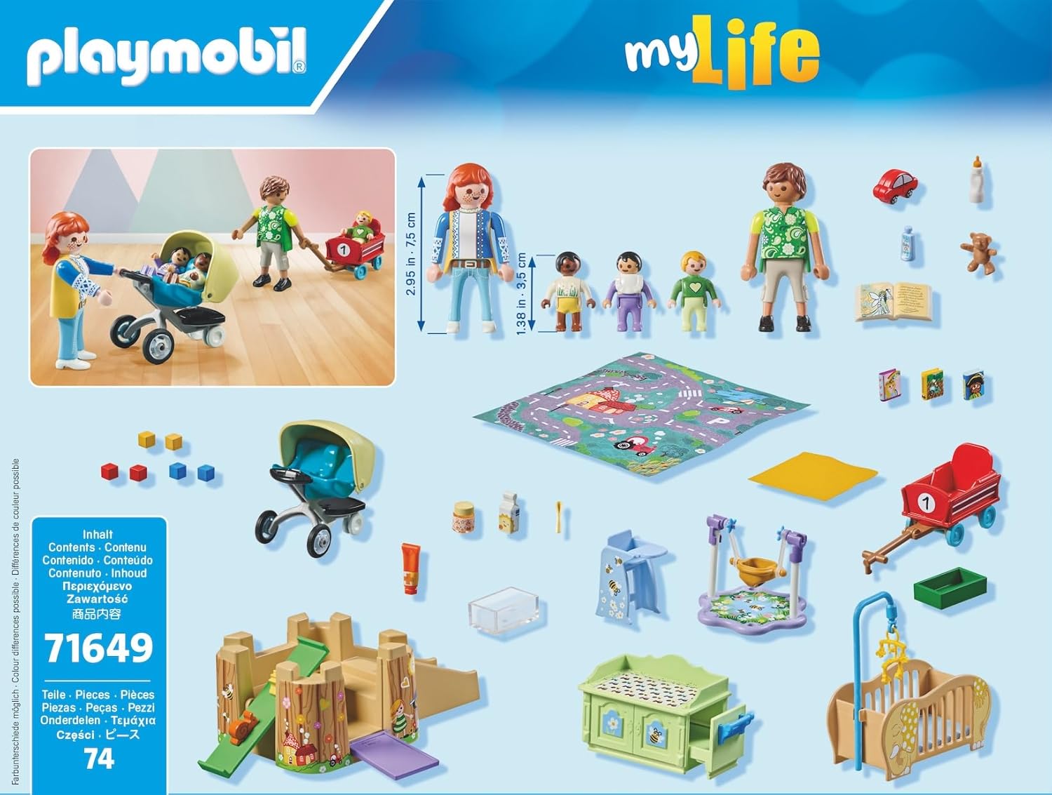 Playmobil 71649 MyLife Toddler Group Promo Pack - Playset with 5 Figures & 69 Accessories for Ages 4+ 4