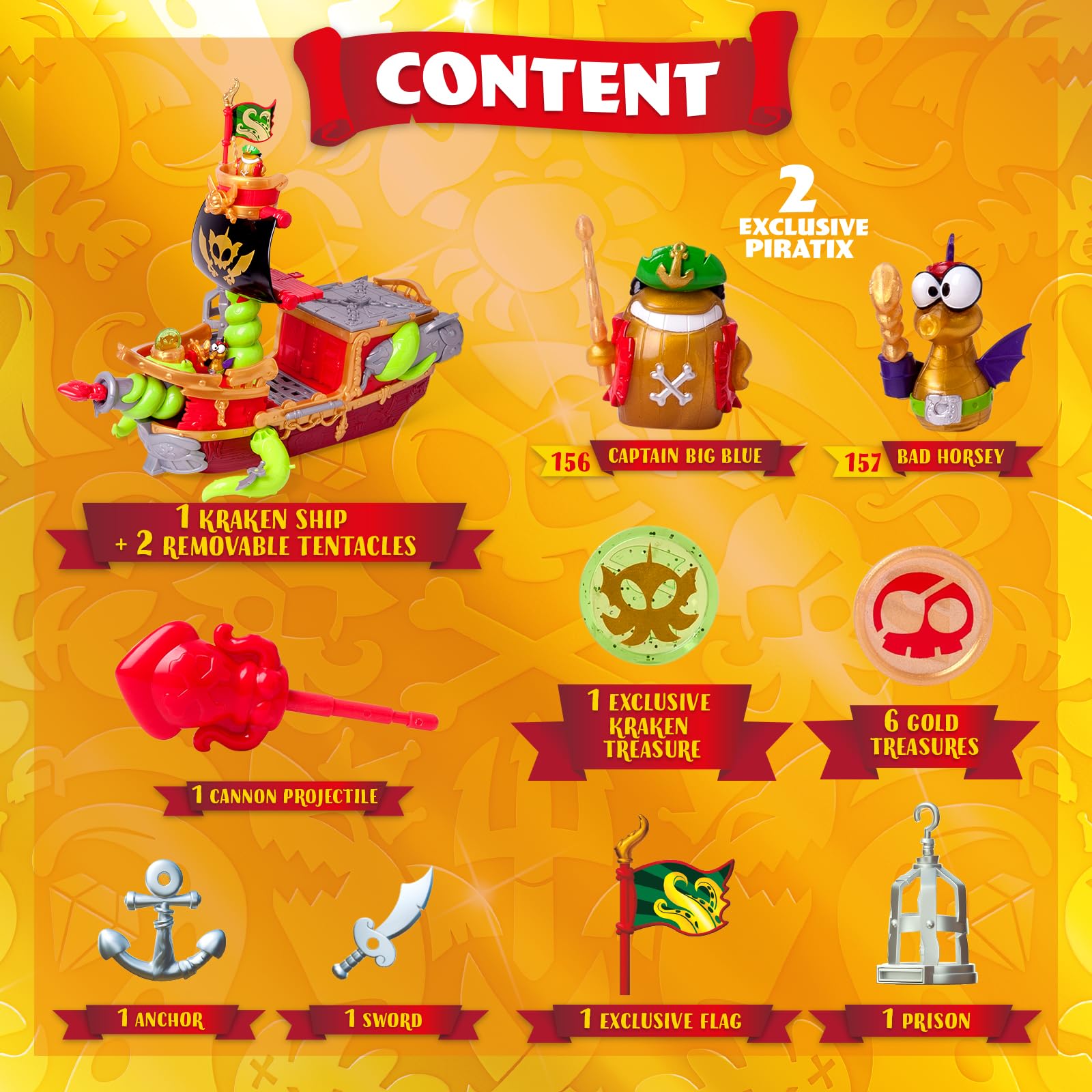 PIRATIX Kraken Ship Pirate Playset - Action-Packed Adventure with Exclusive Figures 3