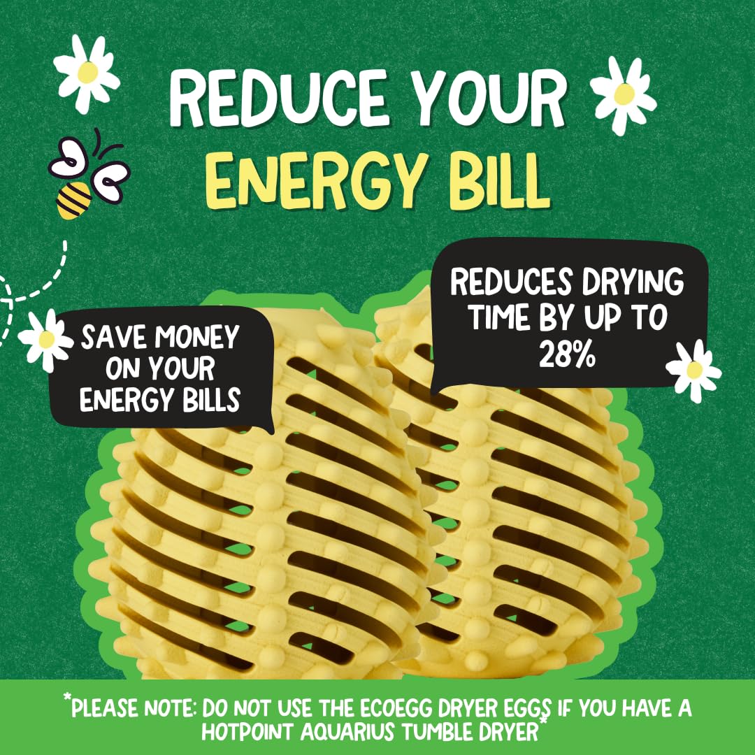 Ecoegg - Dryer Egg Tumble Dryer Balls Replacement | Reduces Drying Time | Fragrance Free