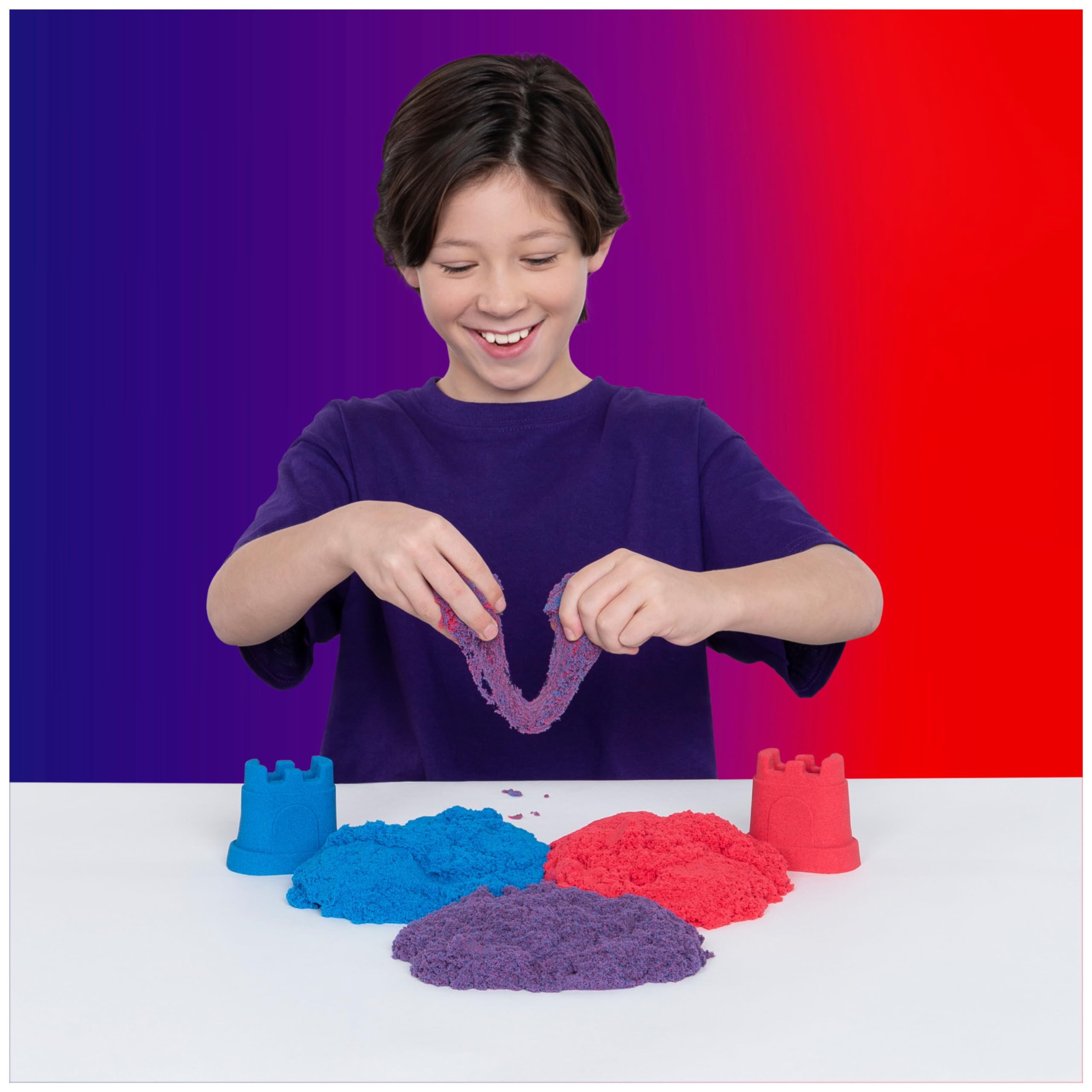 Kinetic Sand Rainbow Mix Set - 382g with 6 Tools for Kids 3+ 13