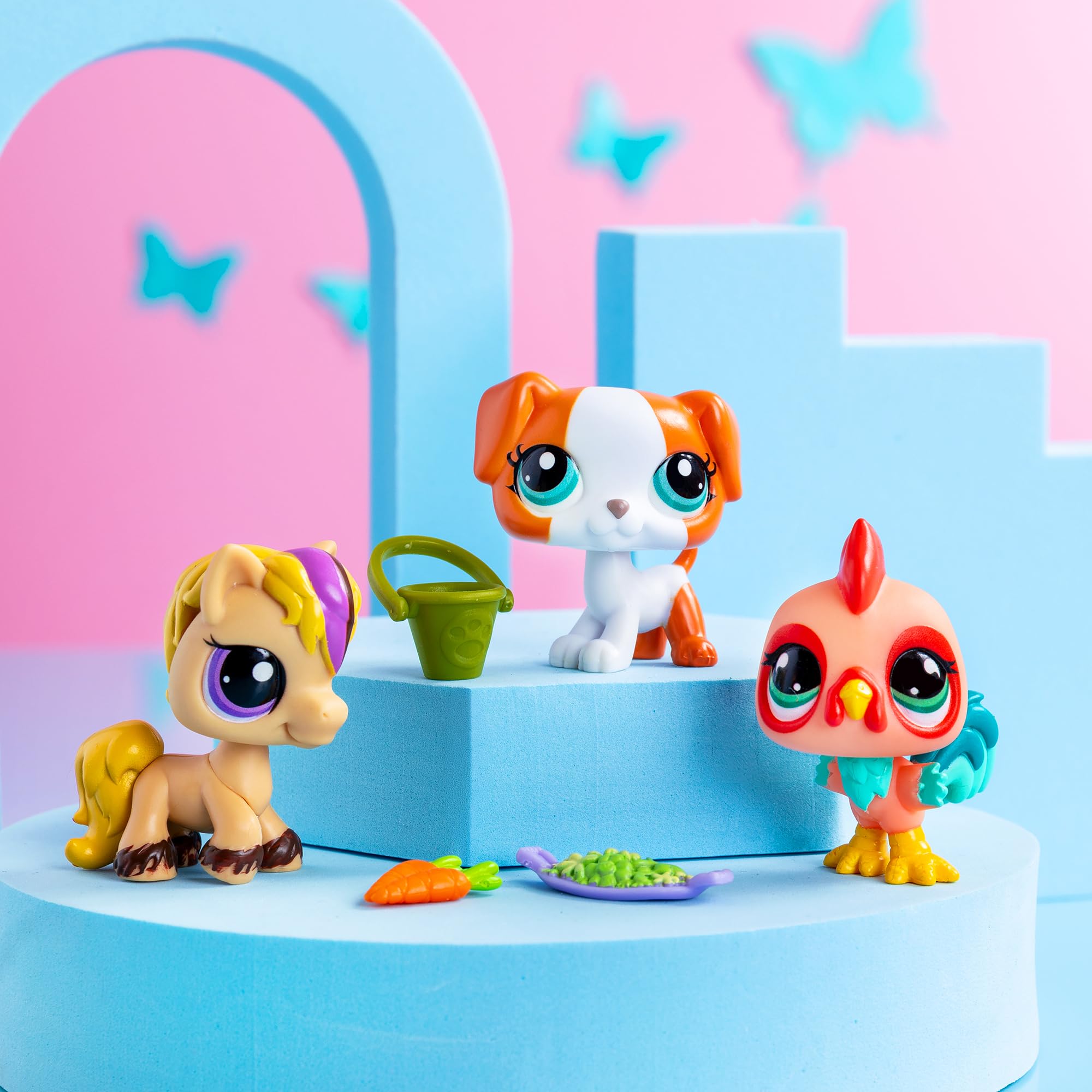 Littlest Pet Shop Series 3 Pet Trio Tube - Barnyard Pets Collectible Figures 4