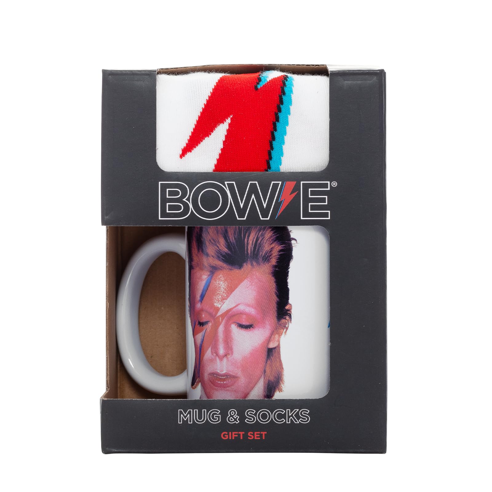 Pyramid International David Bowie Mug and Socks Set - Ceramic, Blue, 2 Items