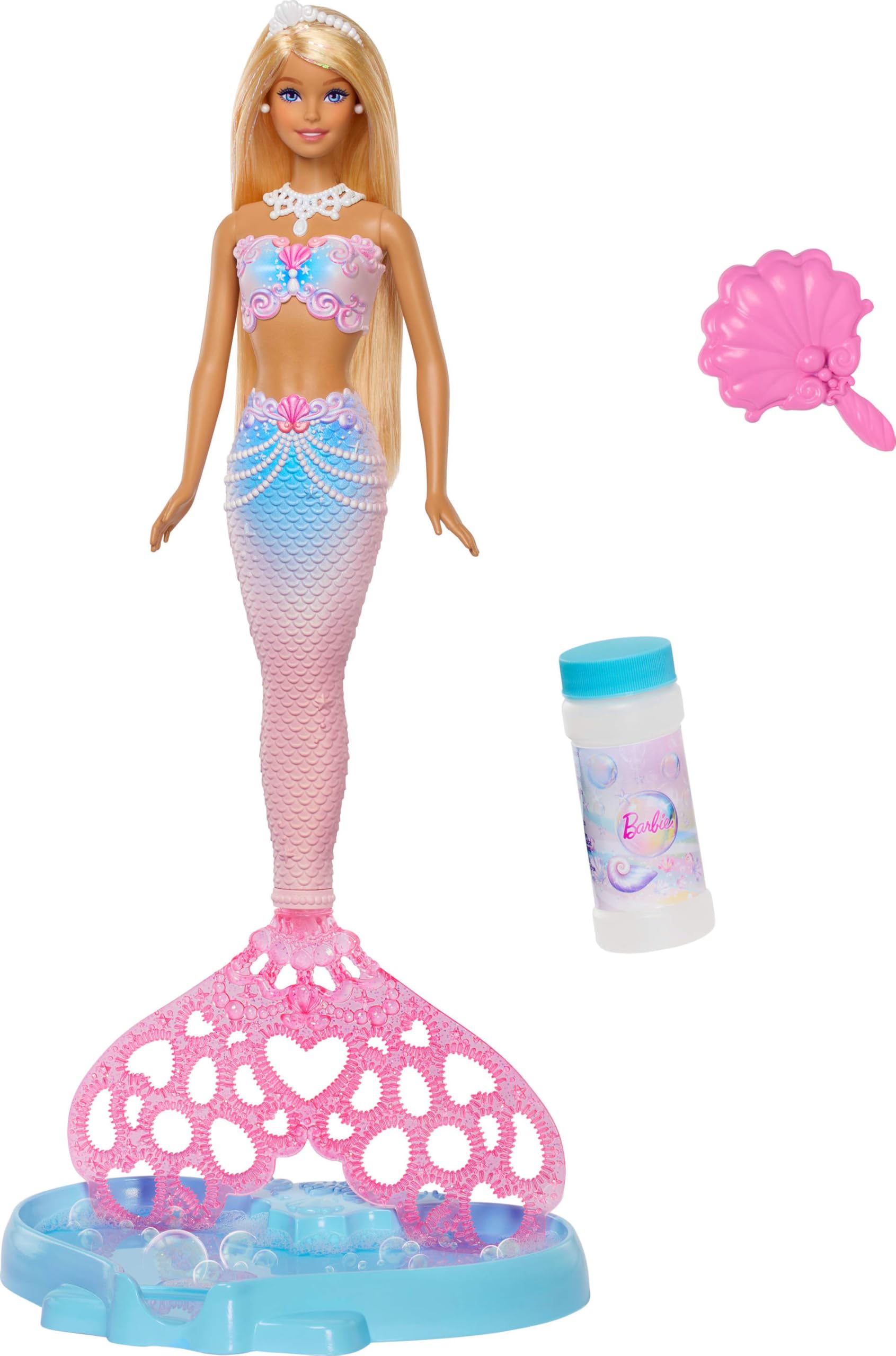 Barbie Bubble Sparkle Mermaid Doll - Bubble Making Tail Fin | Ages 3+ | 38 cm