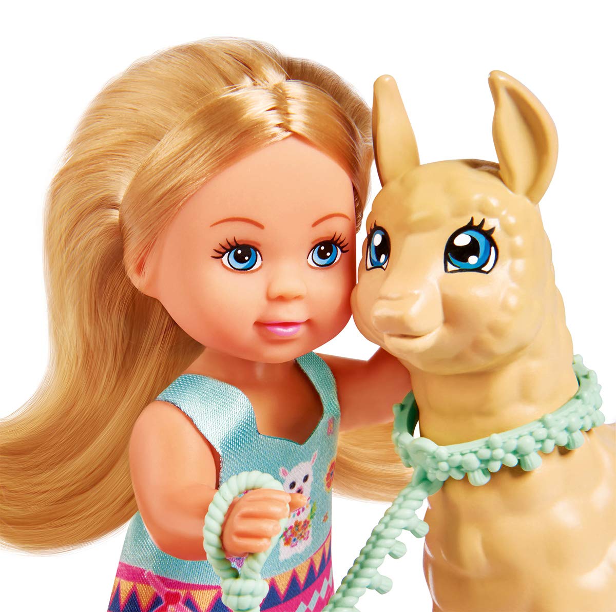 Simba Evi Love Doll with Alpaca and Lead - 12 cm, Ages 3+