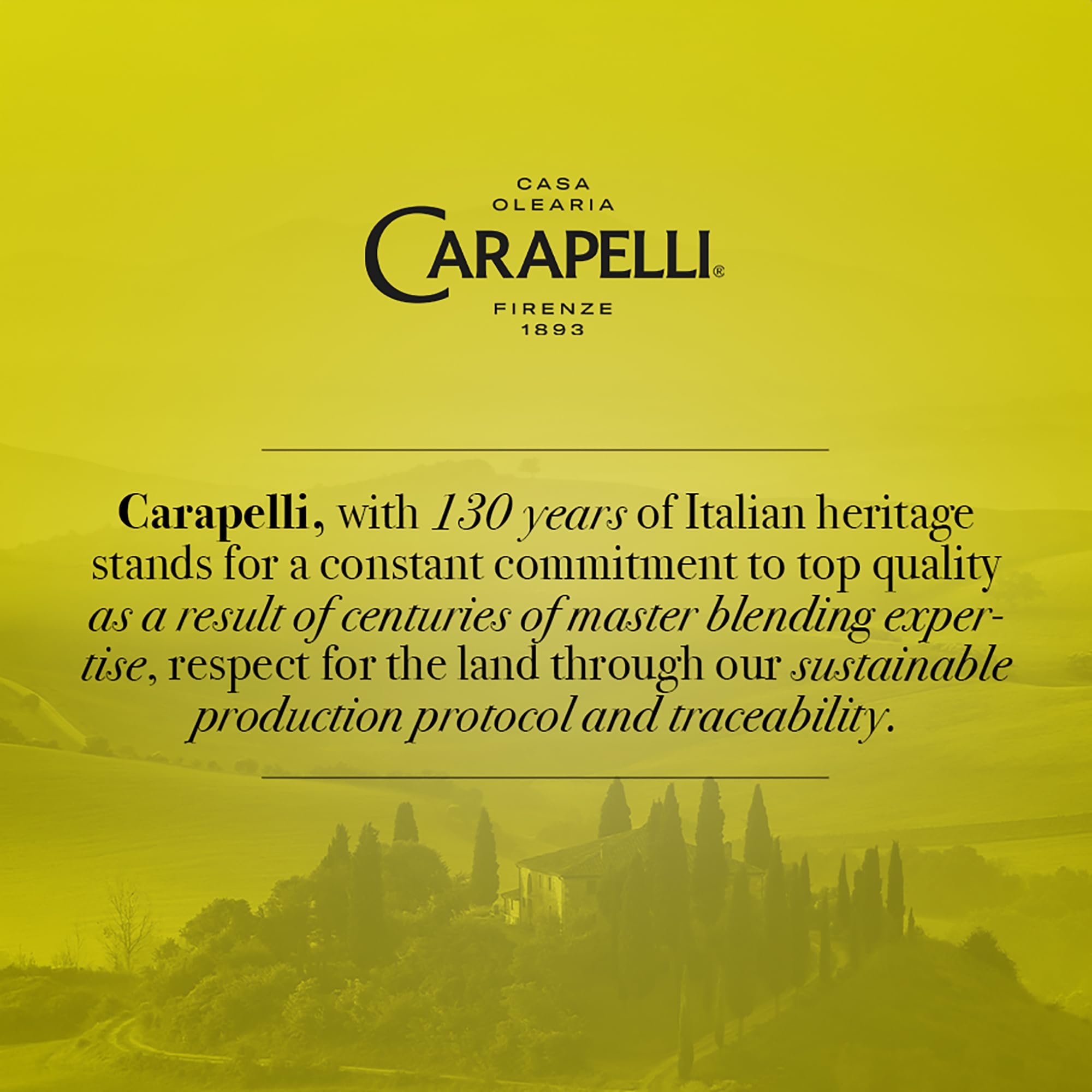 Carapelli Organic Extra Virgin Olive Oil - Balanced Flavor | Cold Pressed | 500ml