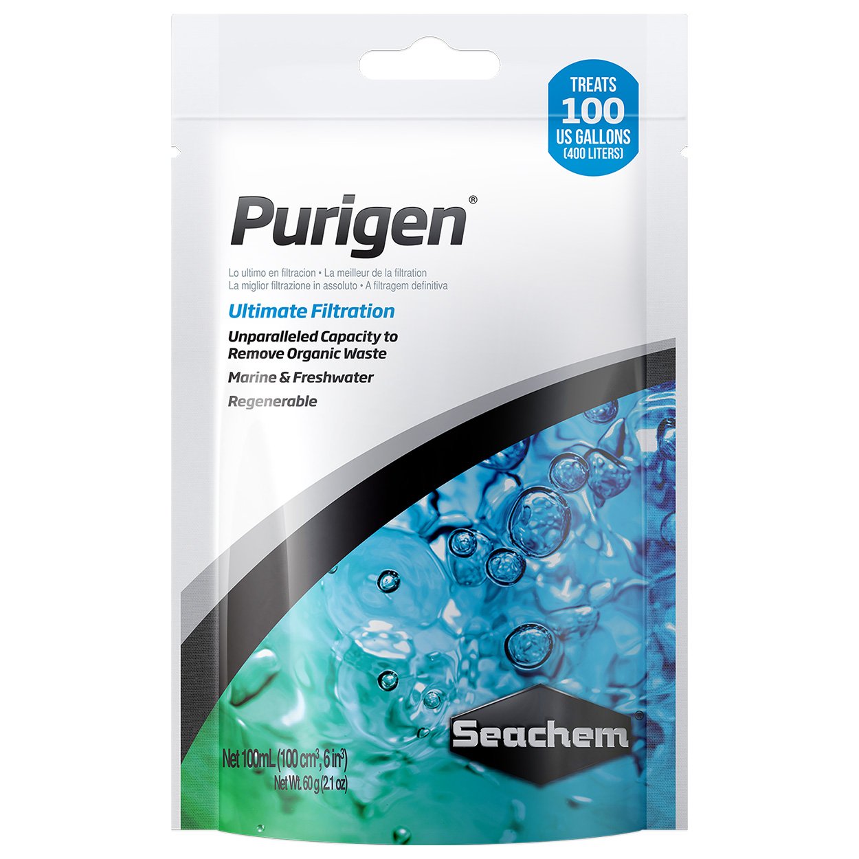 Seachem Purigen Water Treatment Resin - Highest Organic Removal Capacity | 100 ml 1