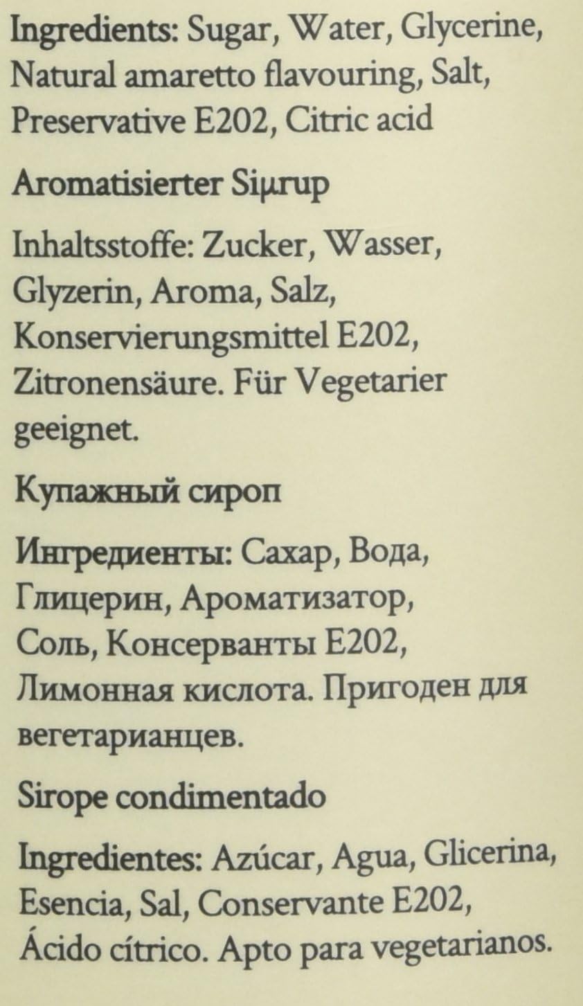 Simply - Amaretto Syrup 1 Litre, Vegan & Nut Free Flavoured Syrup for Coffee, Cocktails & Drinks 4