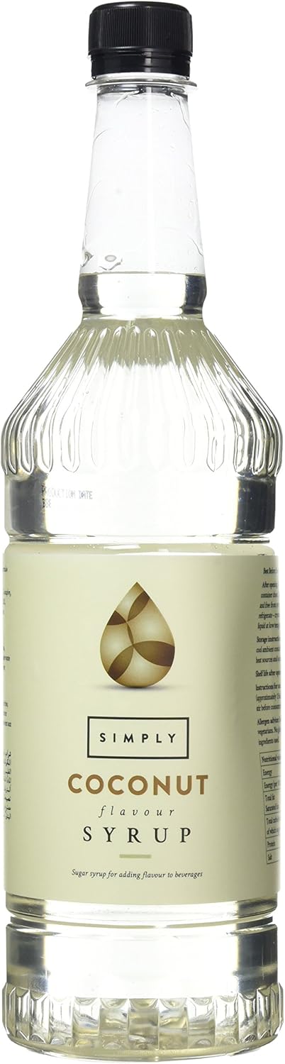 Simply Coconut Syrup 1 Litre - Natural Flavouring for Beverages and Recipes