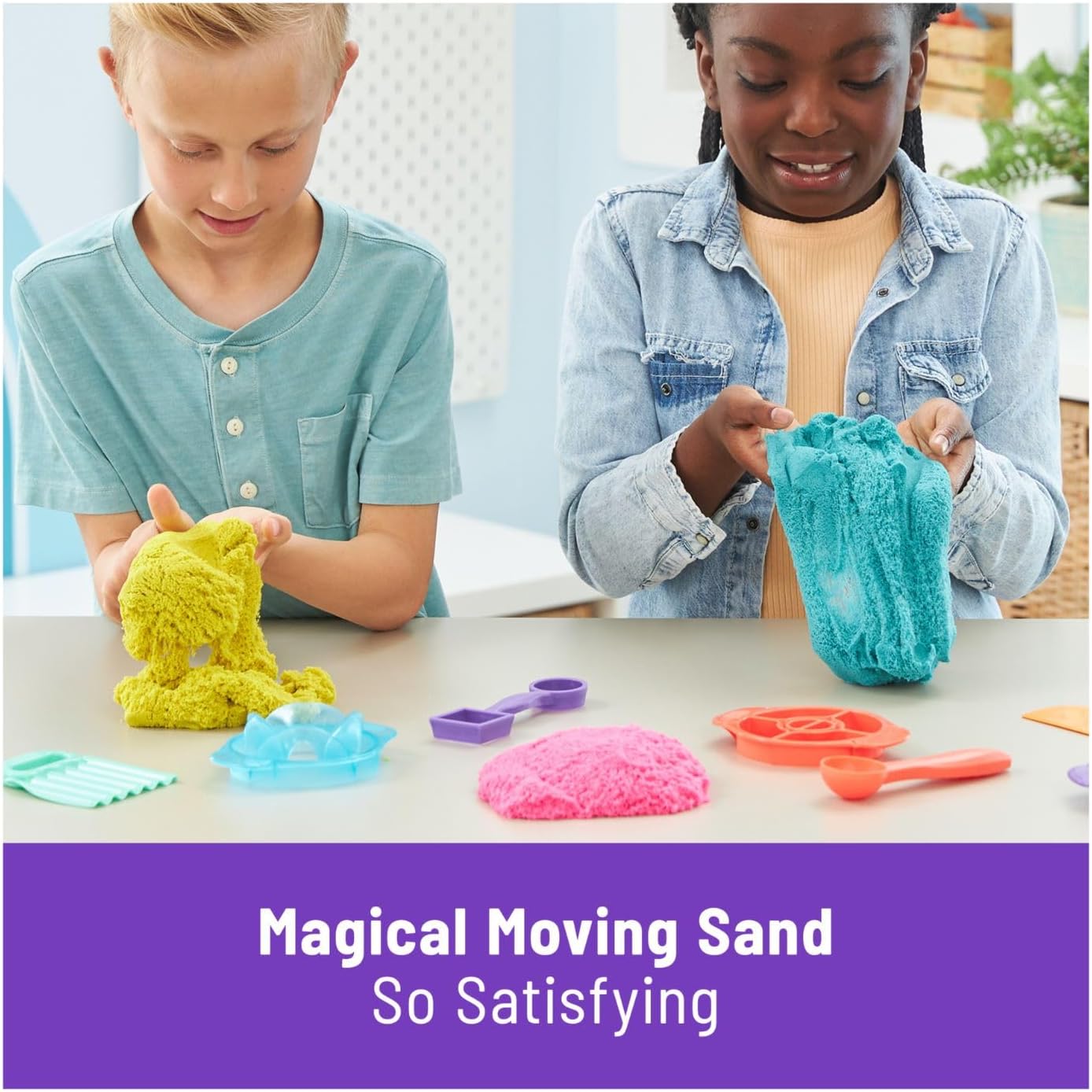 Kinetic Sand Ultimate Sandisfying Set - 2lb Colored Sand with 10 Tools, Ages 3+ 5