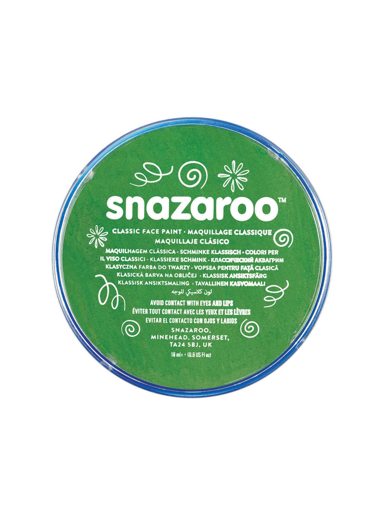 Snazaroo - Grass Green Classic Face Paint (18 ml) Pack of 5 15