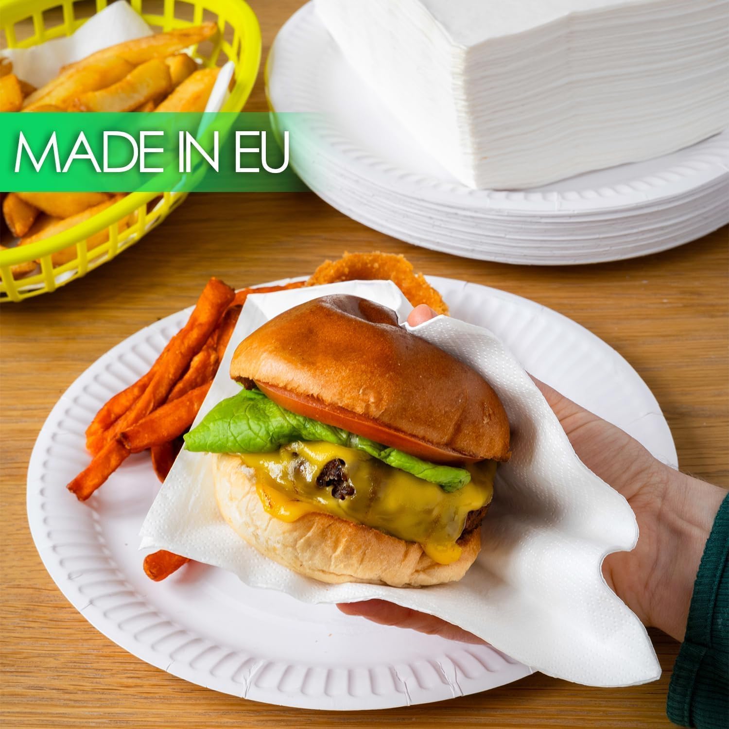 Talking Tables Table Kind 50 x Soft White 3-Ply Napkins, 33cm Eco-Friendly Compostable Serviettes 7