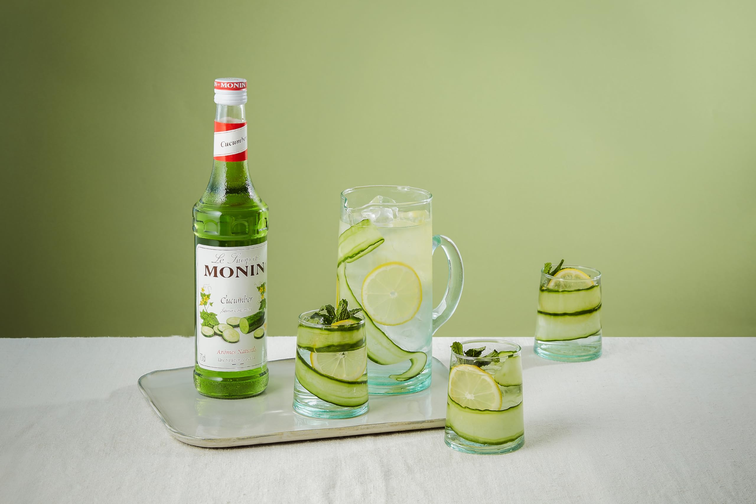 Monin Cucumber Syrup 700ml - Natural Flavouring for Cocktails, Mocktails & Beverages 6