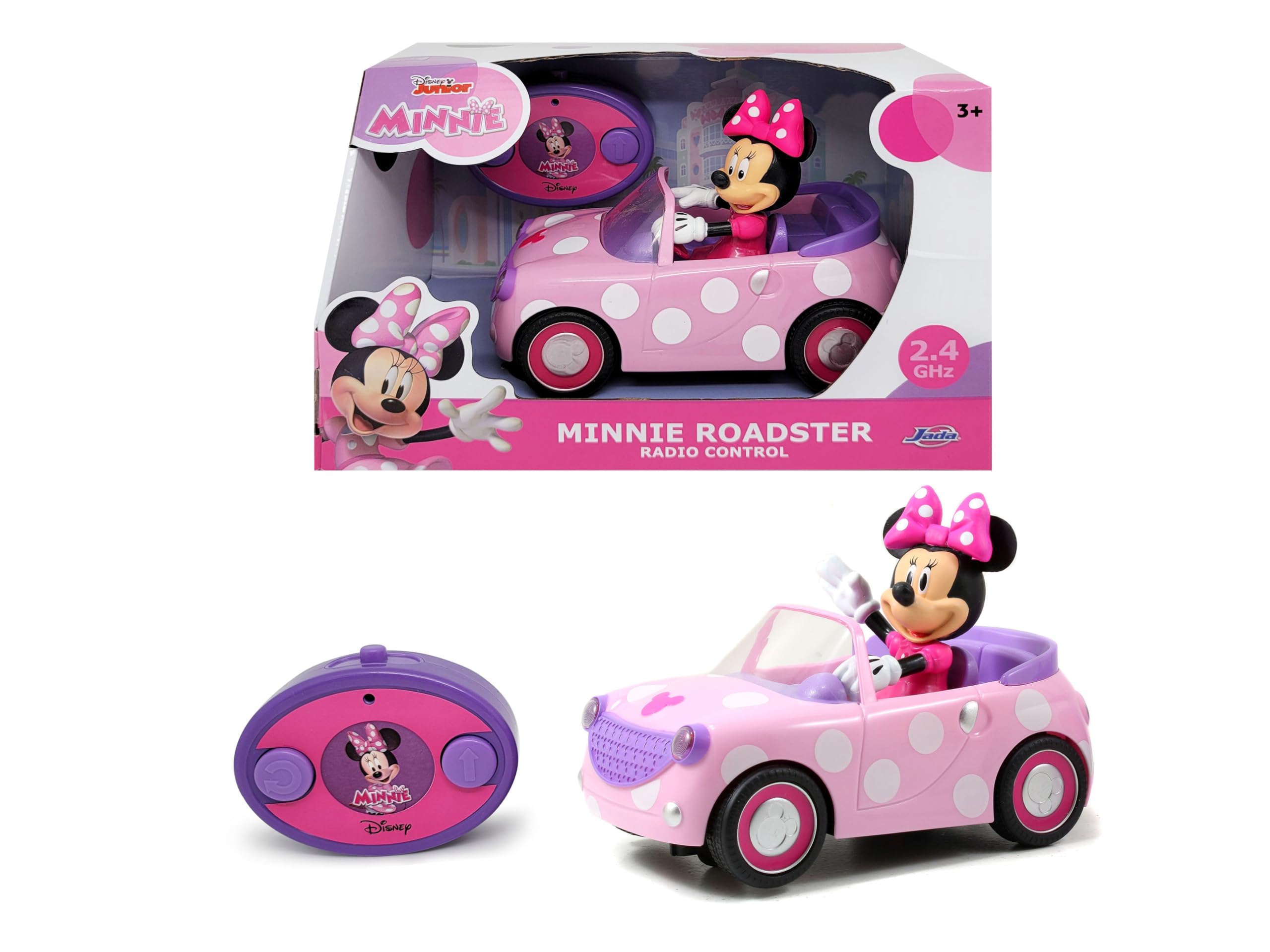 Jada Disney Minnie Roadster Radio-Controlled Car - Pink, Ages 3+