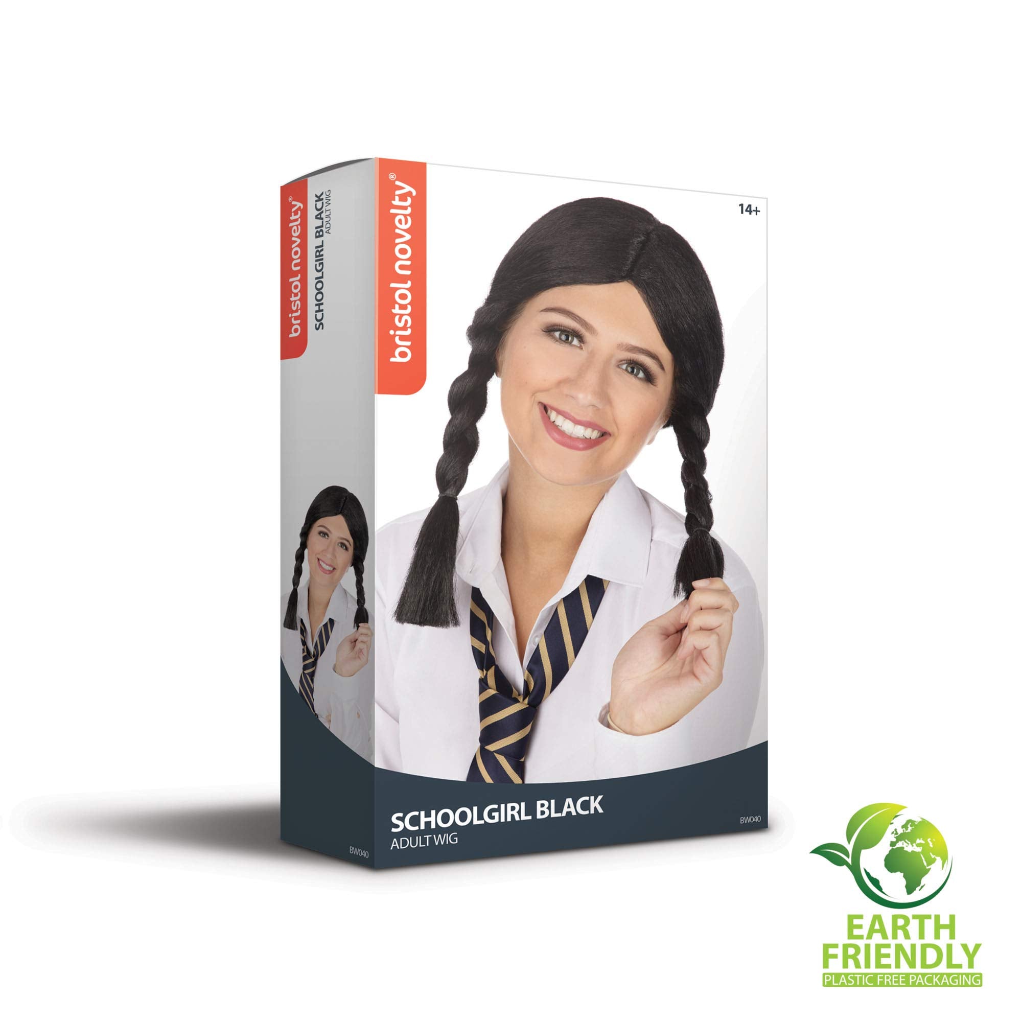 Bristol Novelty Schoolgirl Black Wig, One Size (Model BW040) 4