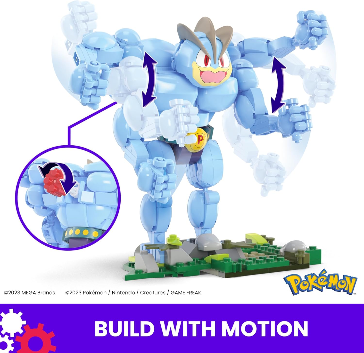MEGA Pokémon Machamp Building Toy - 401-Piece Action Figure with Motion Brick, Ages 8+