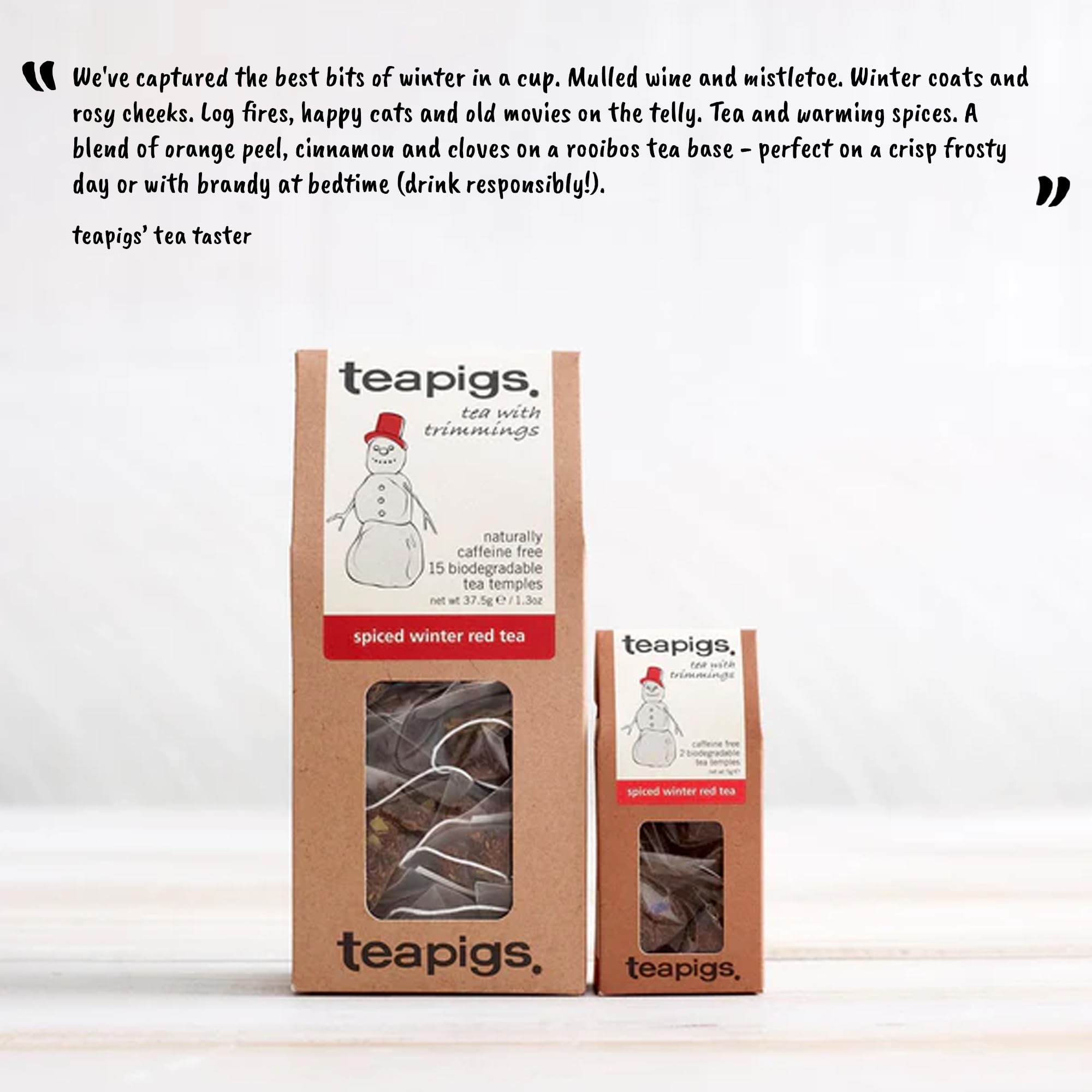 teapigs Spiced Winter Red Tea Bags - Rooibos Herbal Blend with Cinnamon, Cloves & Orange Peel 4