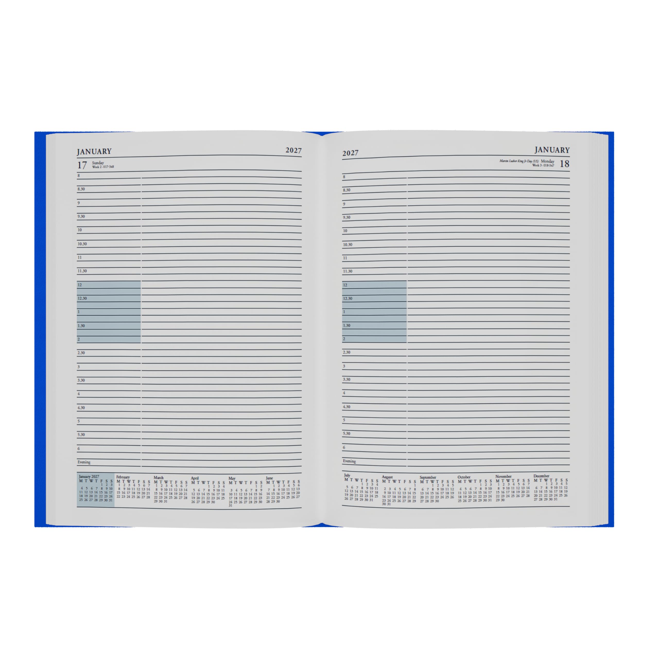 Collins 2026-2027 Essential Academic Year Planner - A4 Day-to-Page Organizer | Blue Hardcover