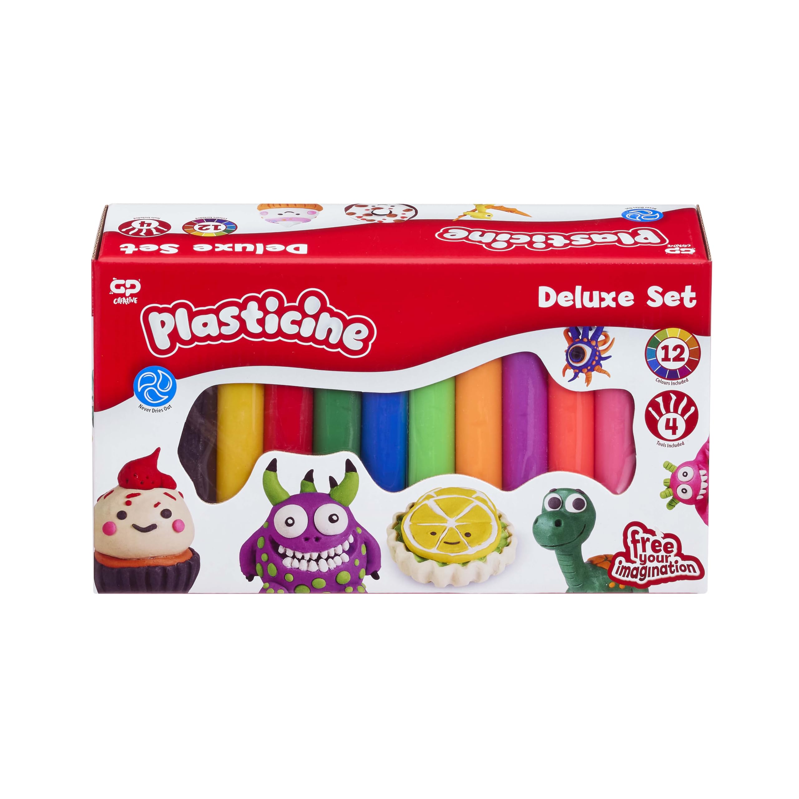 Plasticine Original Modelling Clay - Deluxe Refill Set | 12 Colours | Non-Drying 1