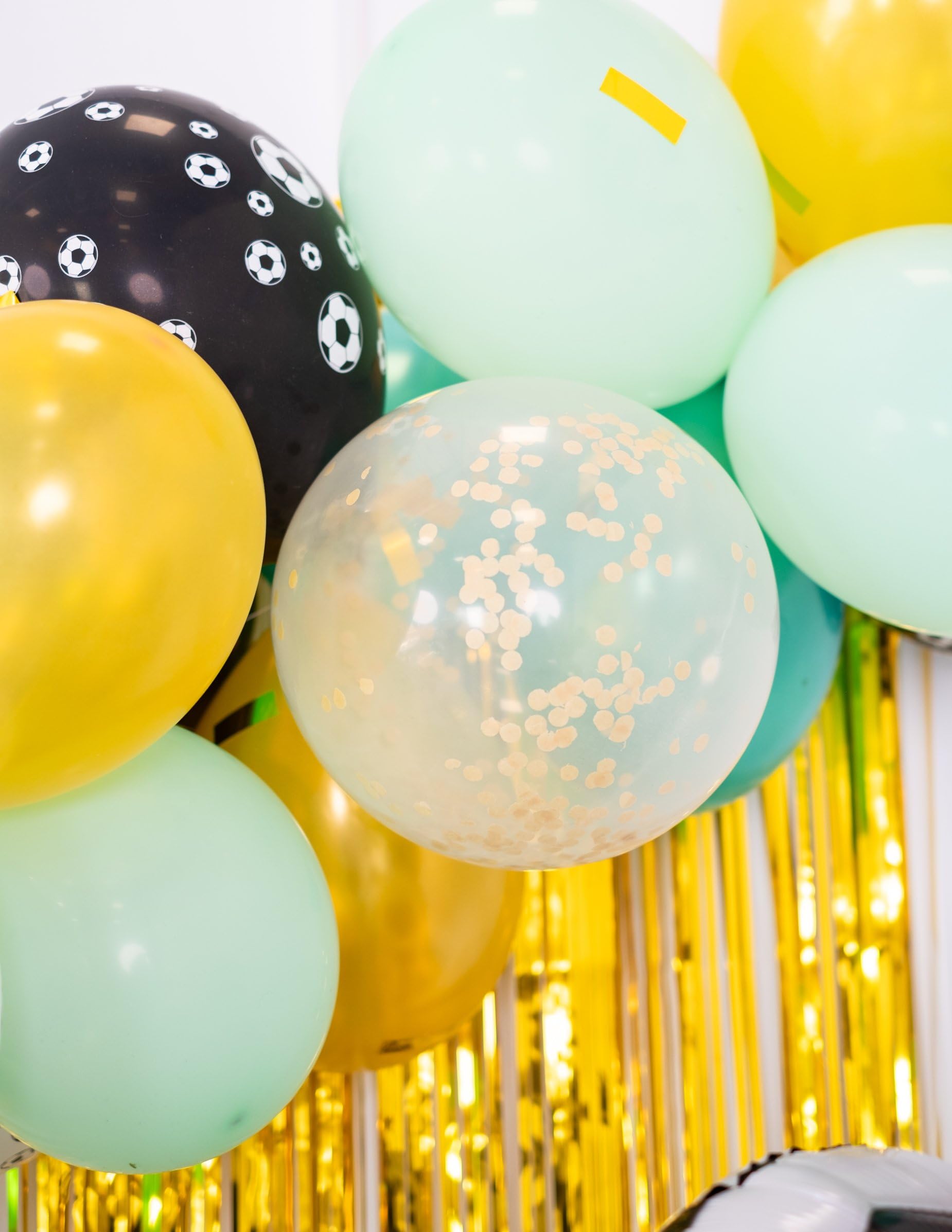 Gold Confetti Balloons - 12" Clear Latex Balloons for Parties, Weddings & Celebrations 8