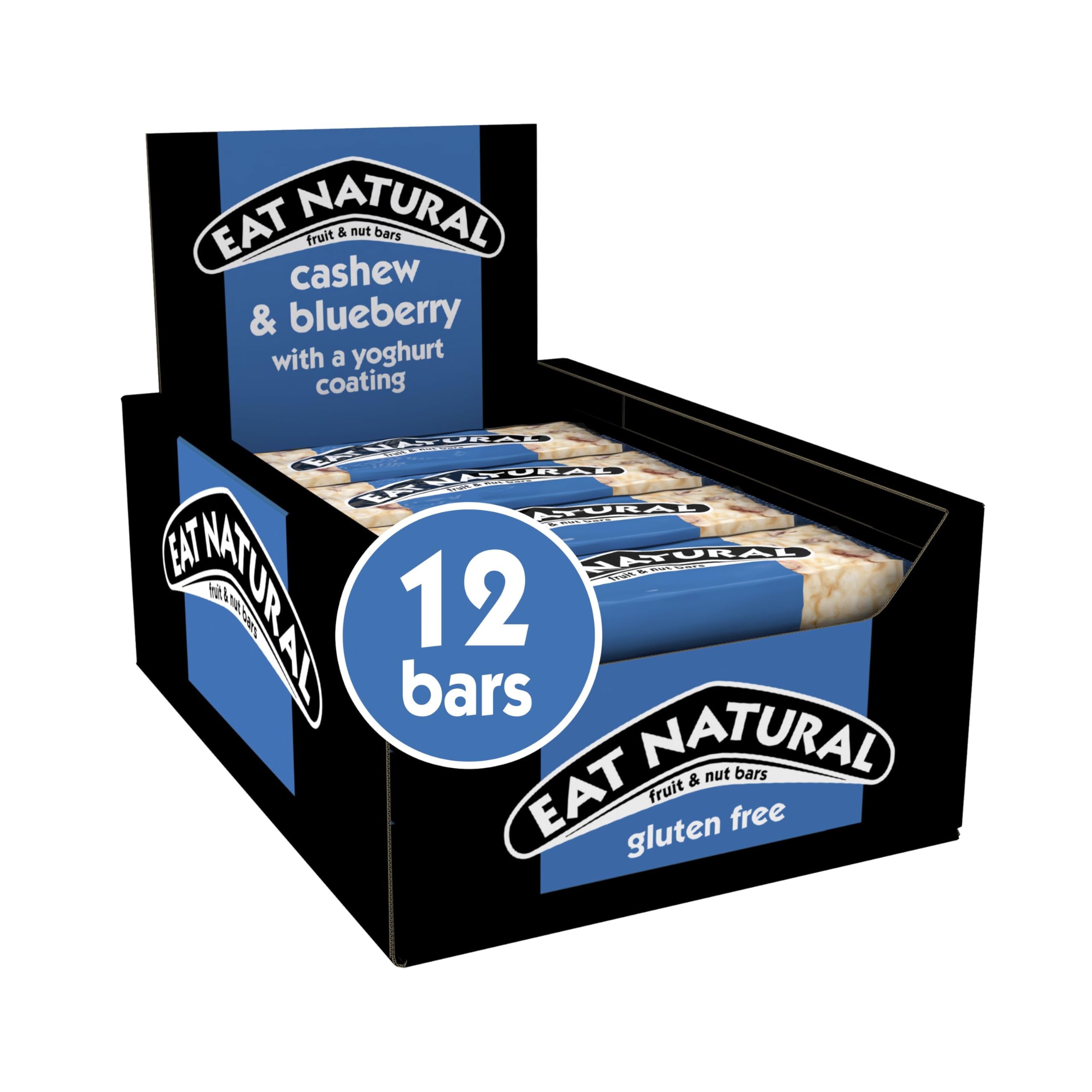 Eat Natural - Cashew & Blueberry with Yoghurt Coating Fruit & Nut Bars (12 x 40g)