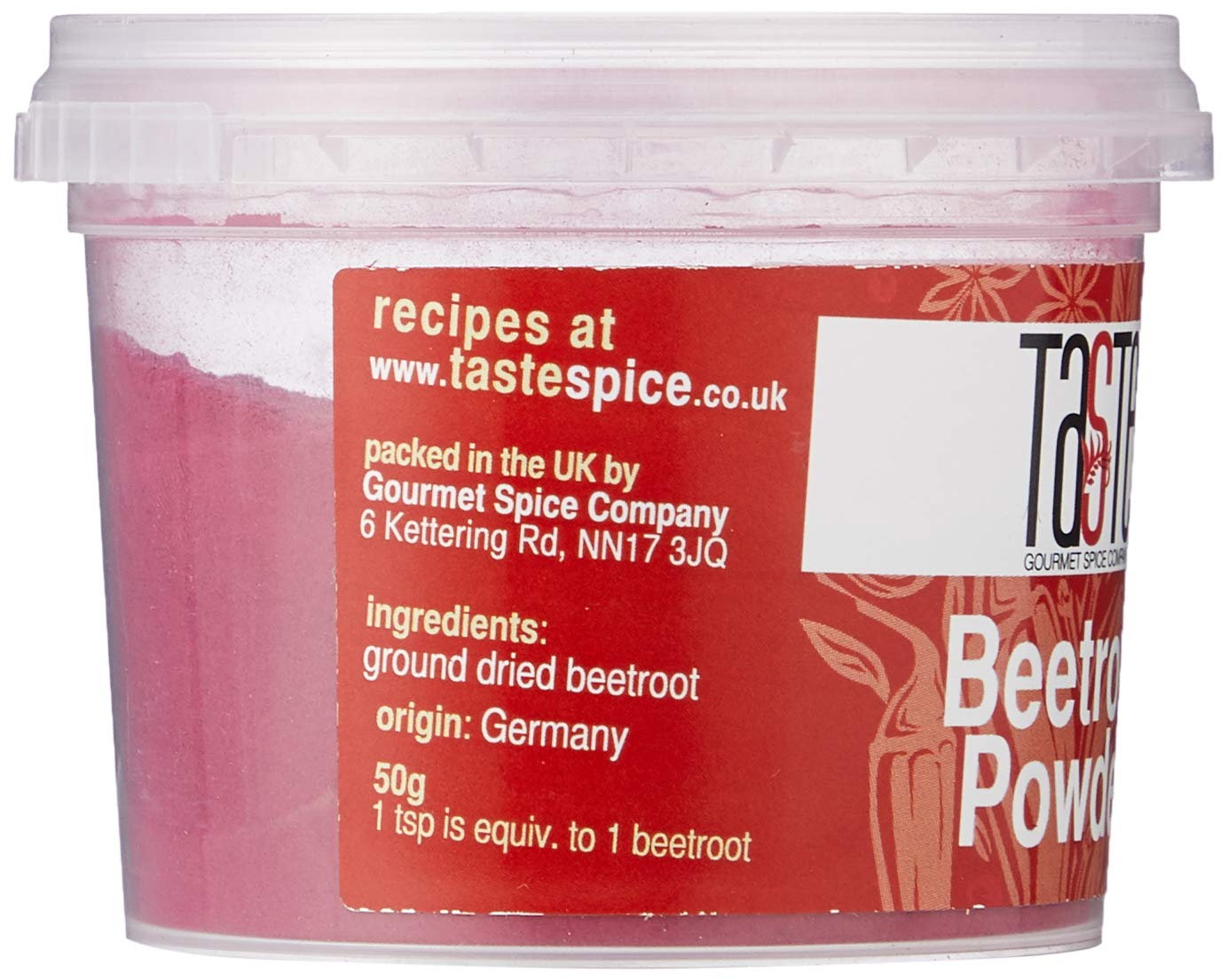 Beetroot Powder 50g - Natural Food Colouring & Flavour Enhancer by Gourmet Spice Company