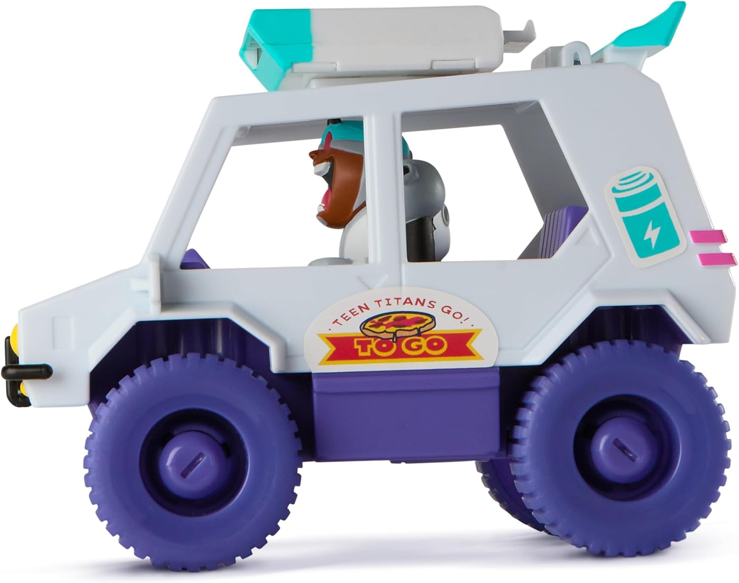 Teen Titans Go! T-Car Pizza Launcher with Cyborg Figure - Action Playset for Kids