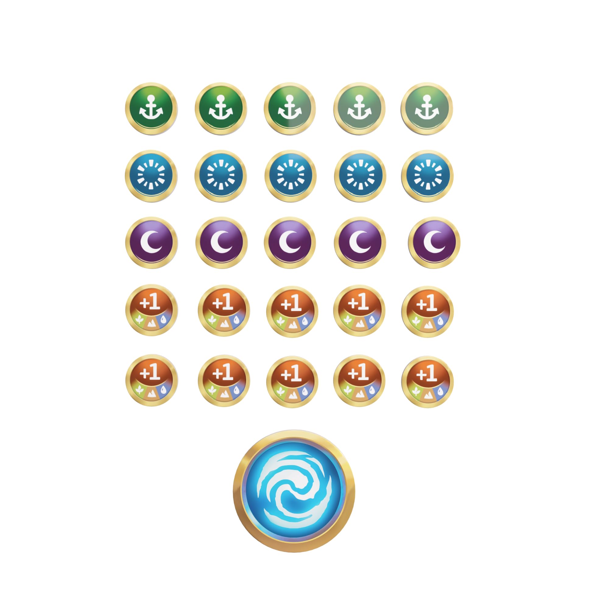 Gamegenic Altered Premium Markers - 26-Piece Acrylic Game Tokens, Officially Licensed 3