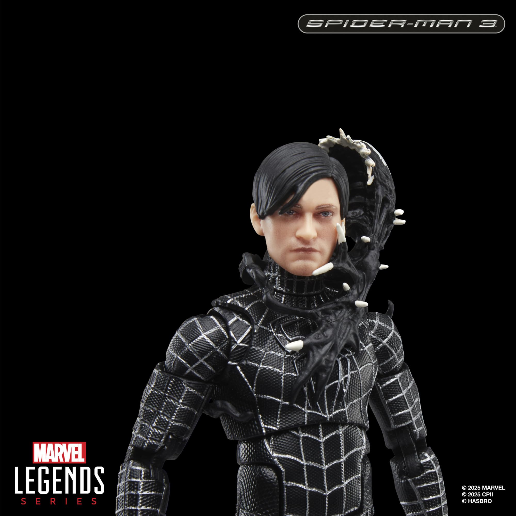 Marvel Legends Series Spider-Man 3 Action Figure - 6-Inch Scale with Black Suit & Accessories 5