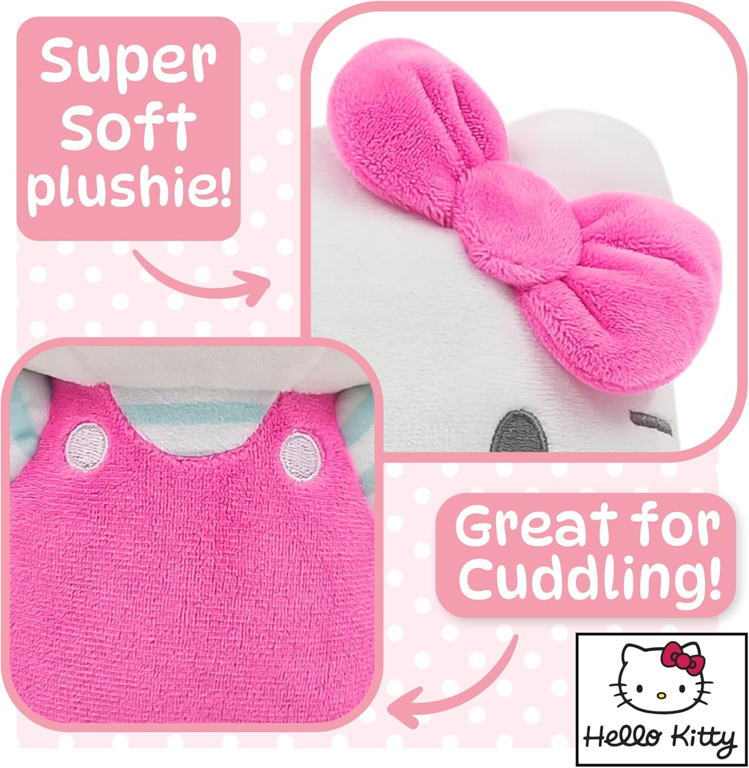 Hello Kitty Official Plush - 30 CM Large Standing Pink, Sanrio Collectible 3