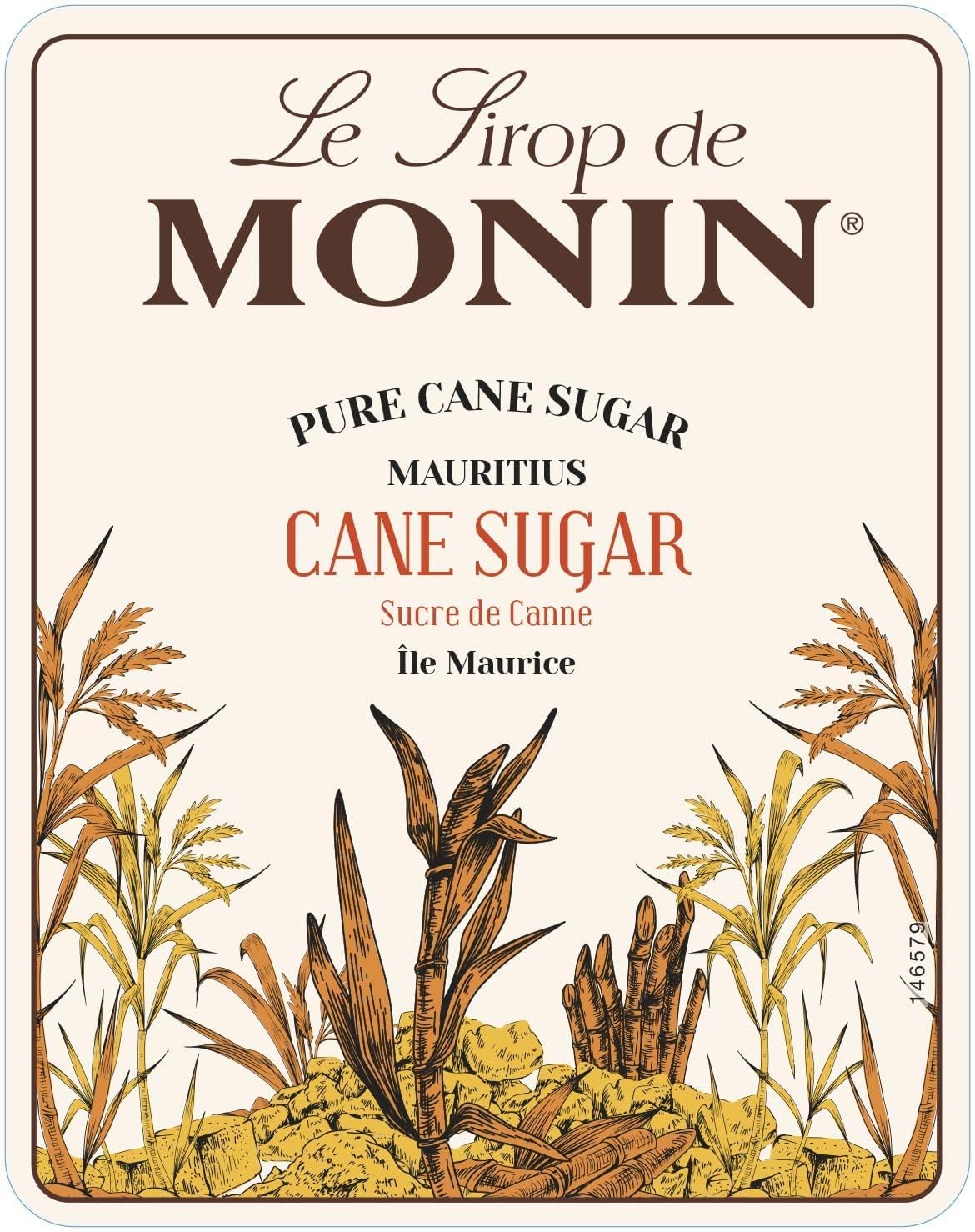 Monin Premium Pure Cane Sugar Syrup - Rich Silky Texture | 1L PET Bottle | Vegan, Halal, Kosher 2