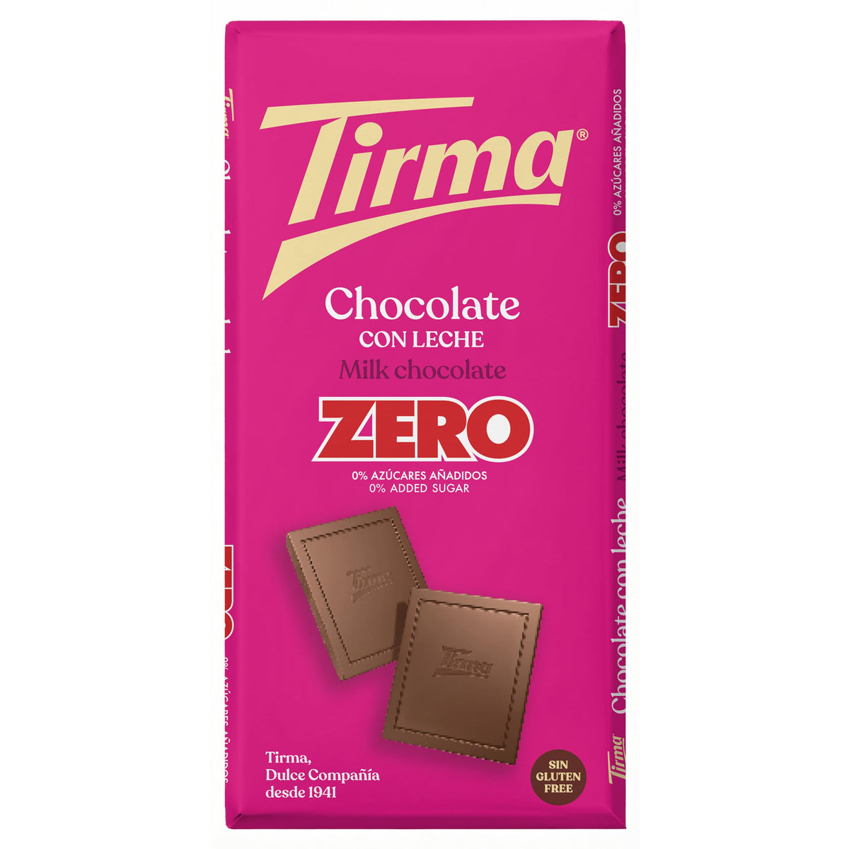 Tirma Zero No Added Sugars Milk Chocolate Bar | Gluten Free | 125 g