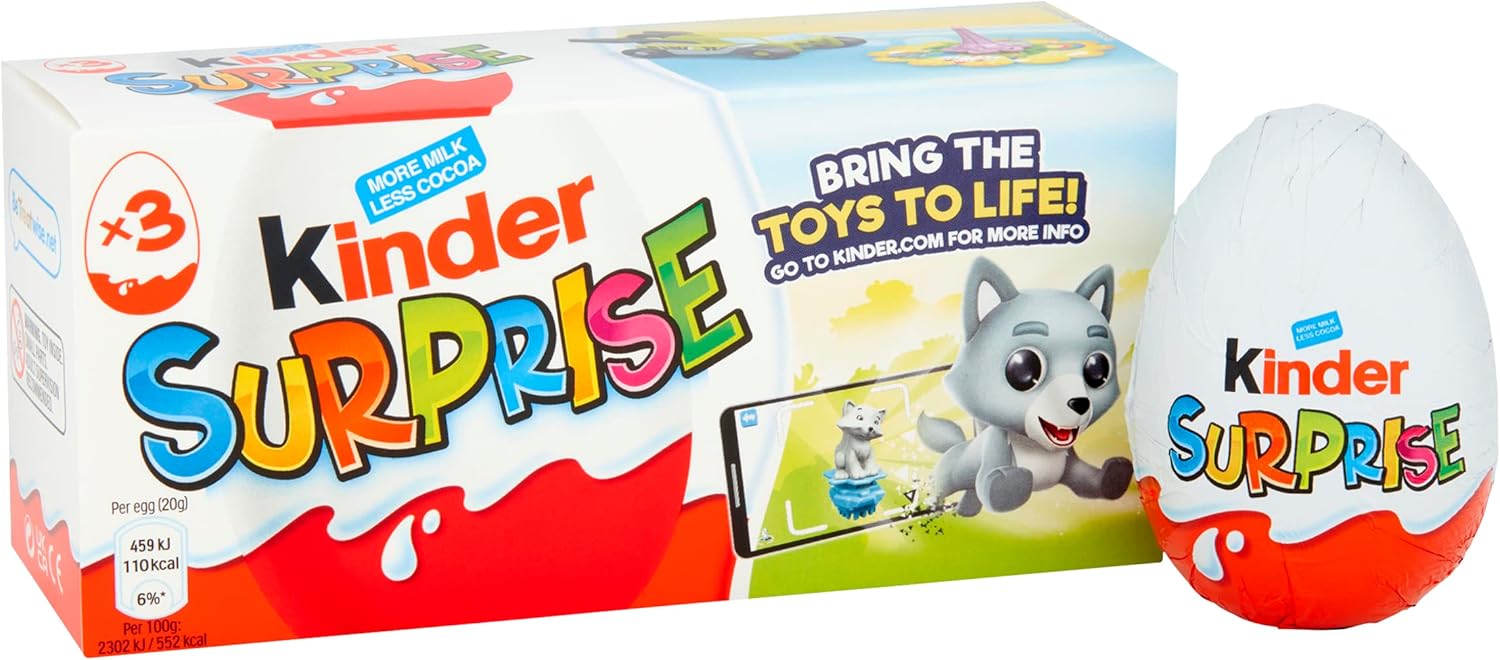 Kinder Surprise Chocolate Egg - Milk Chocolate with Toy Inside