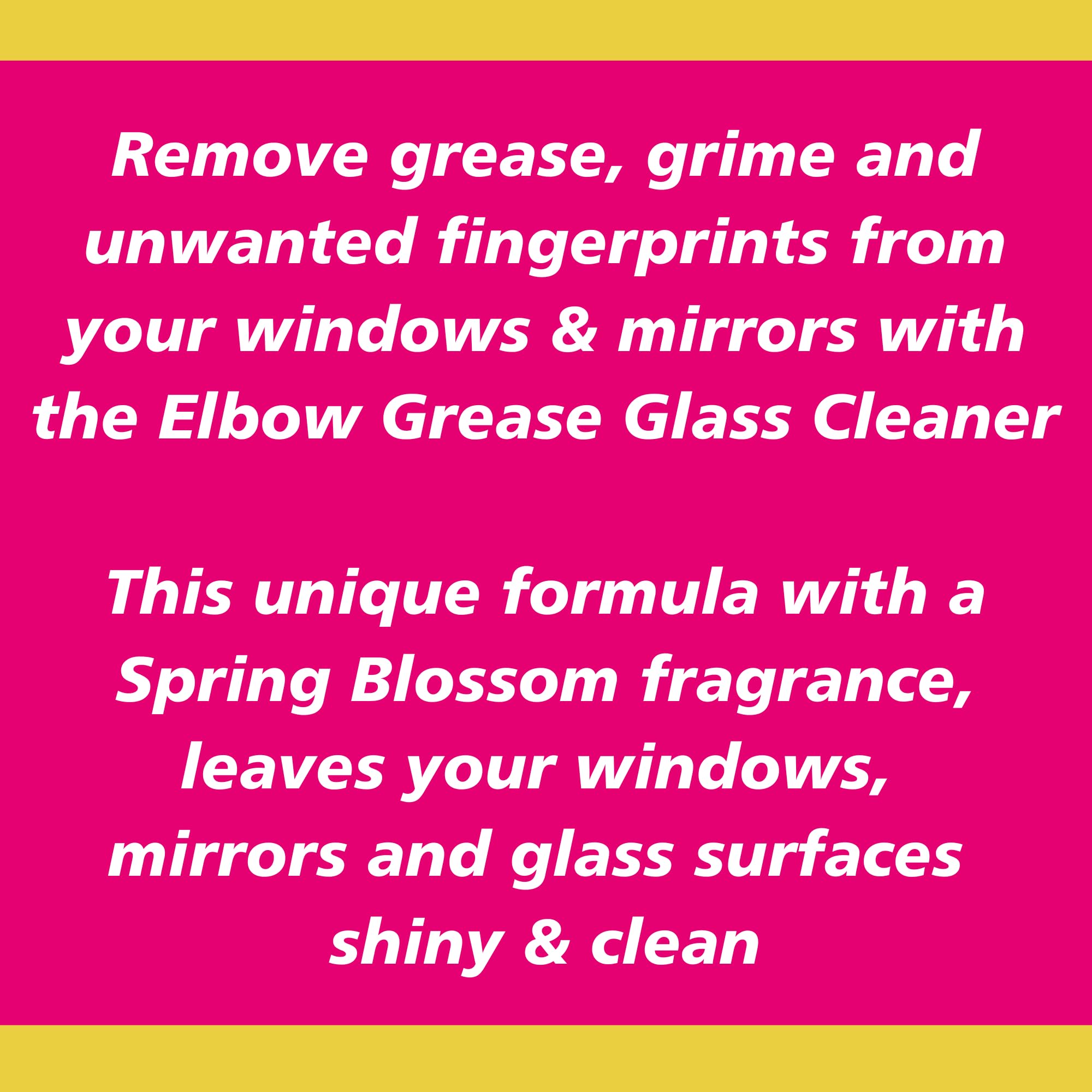 Elbow Grease Pink Glasreiniger – 500 ml streifenfreies Spray für Fenster, Spiegel und Glas 3