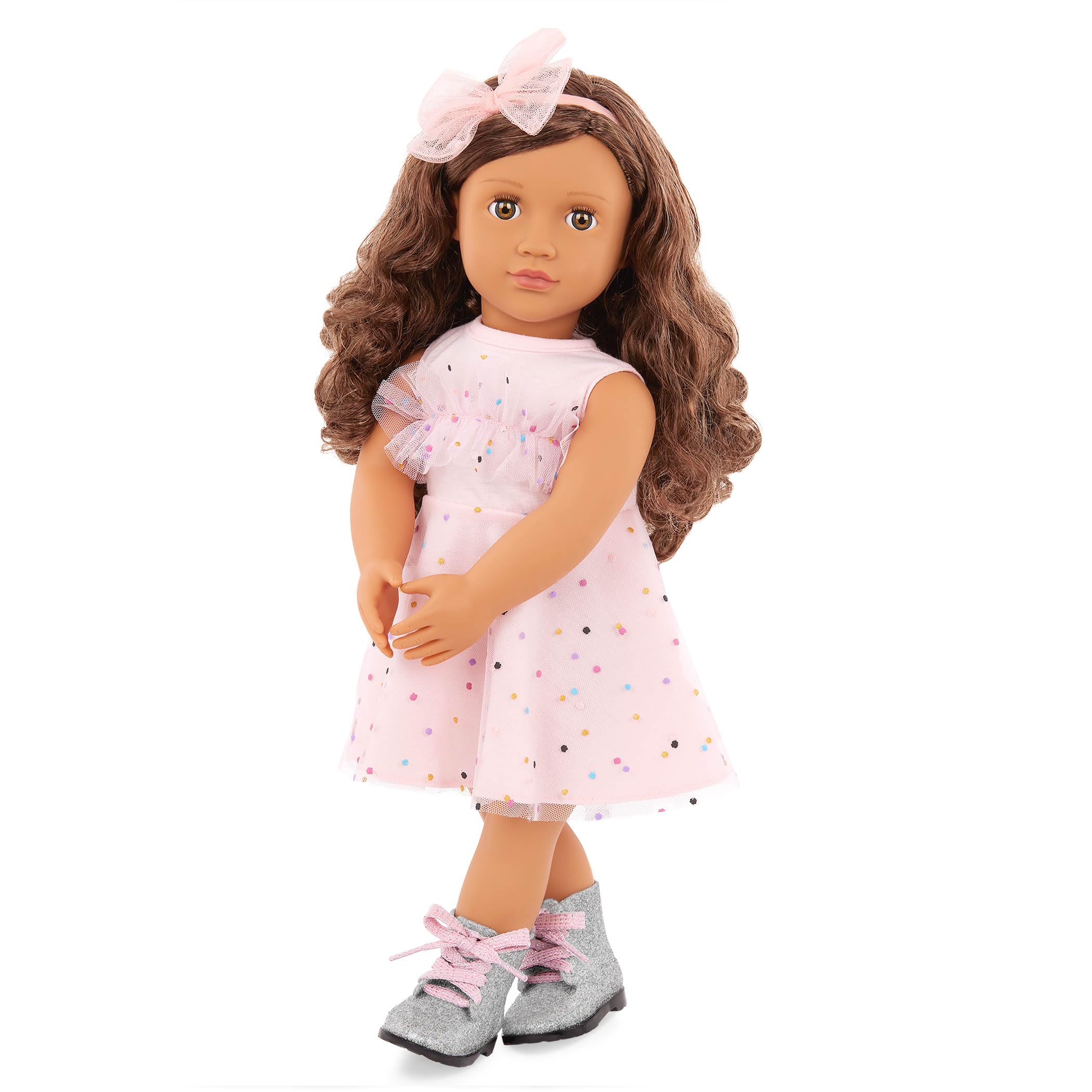 Our Generation 18-inch Doll Confetti-Print Party Dress Outfit for 3+ 9