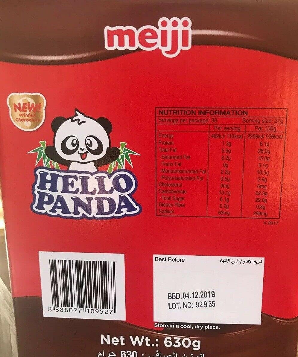 Meiji Hello Panda Chocolate Filled Biscuits, 630g (Pack of 30) 3