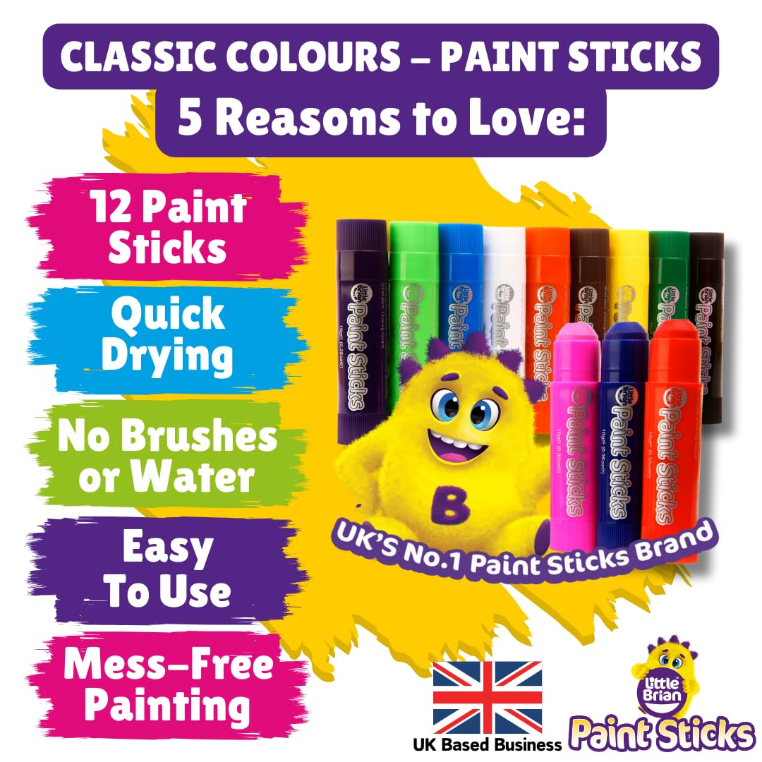 Little Brian Paint Sticks - Mess-Free Kids Painting Set for Creative Play 13
