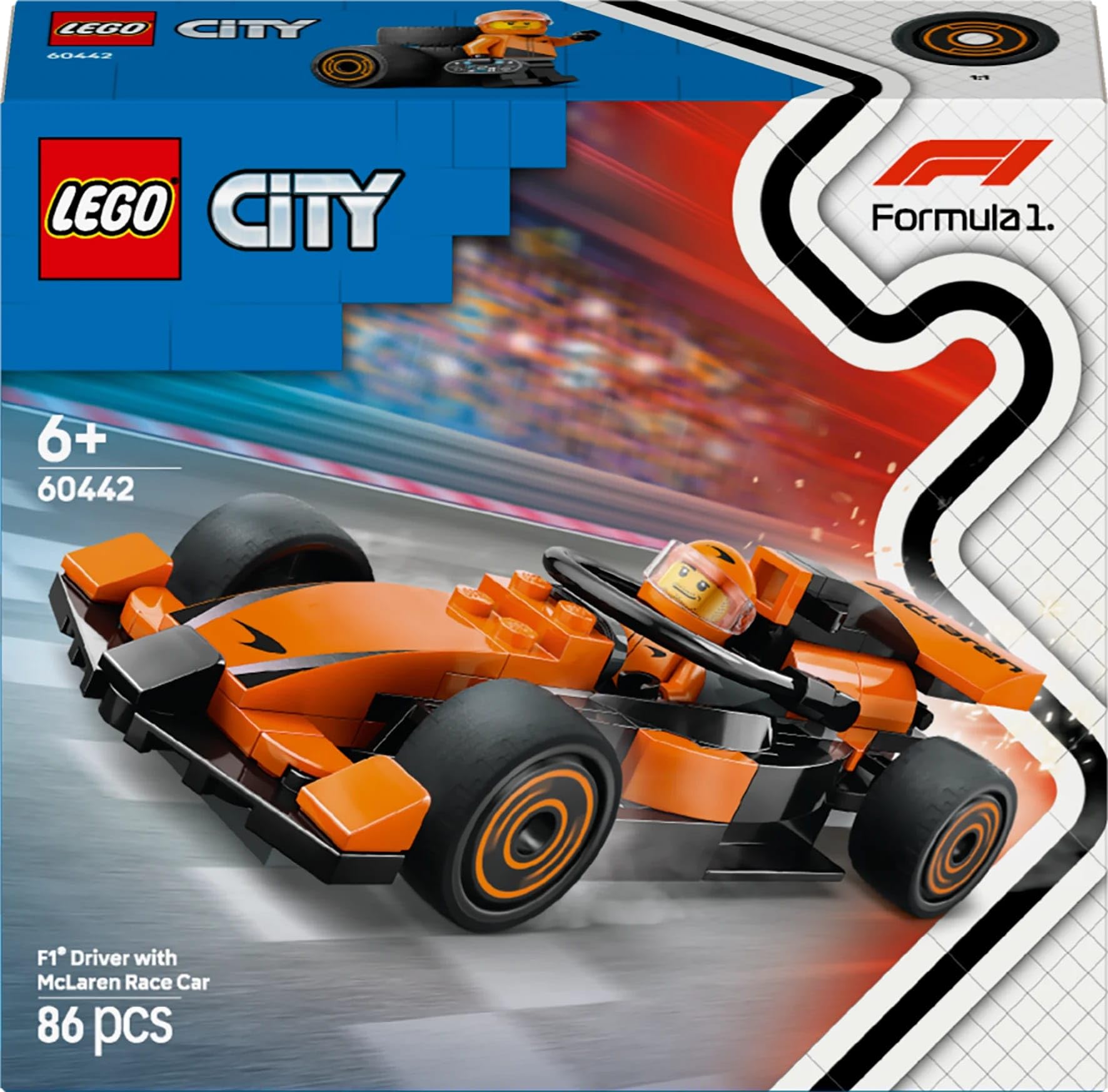 LEGO City F1 Driver with McLaren Race Car - Building Playset for Ages 6+ 8