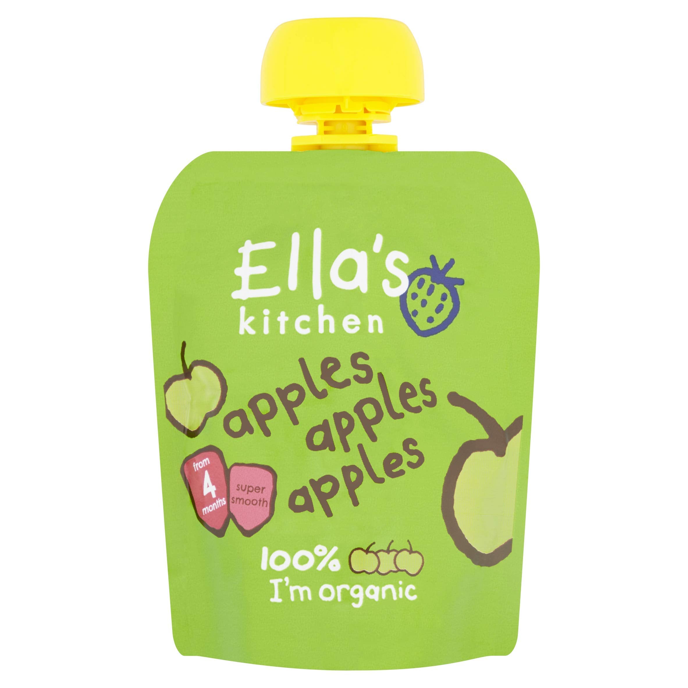 Ella's Kitchen First Taste Apples Puree - 100% Organic | For Babies 4+ Months | 70g Pouch