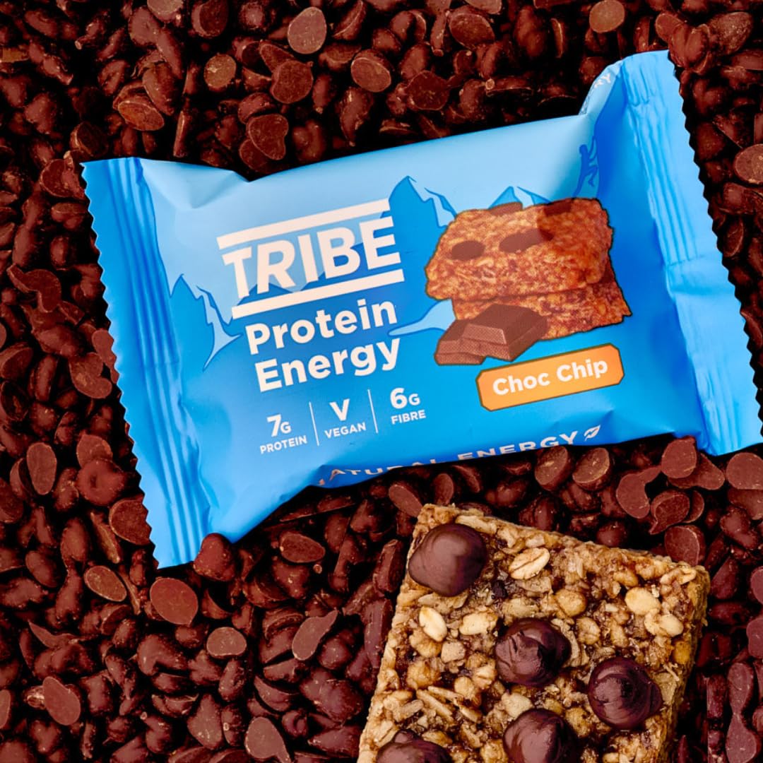 TRIBE Protein Energy Flapjack – Schokostückchen – Pflanzlich, vegan, proteinreich, ballaststoffreich 5