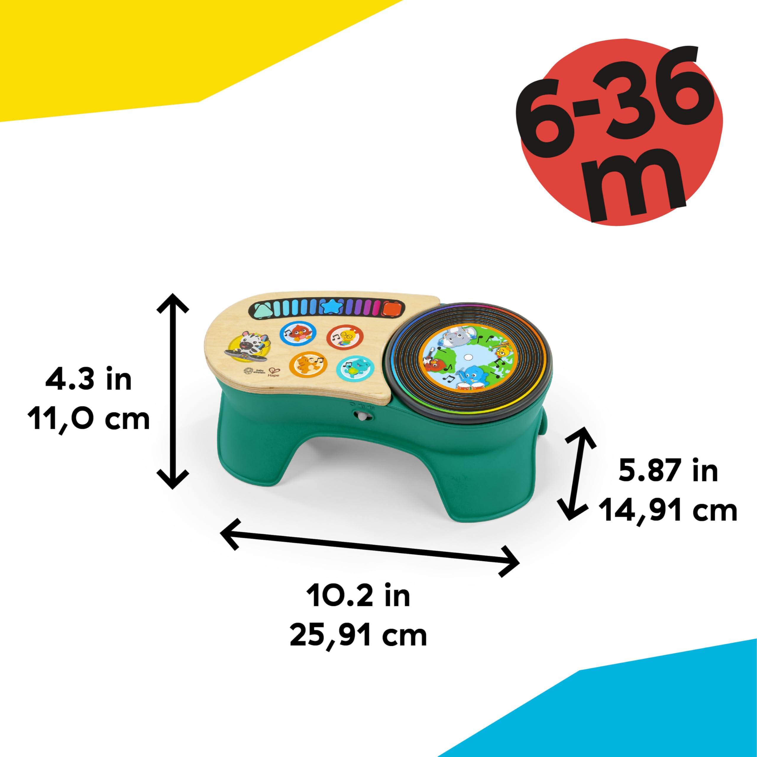 Baby Einstein + Hape DJ Discovery Musikspielzeug-Plattenspieler – Magic Touch für Kinder ab 6 Monaten 3