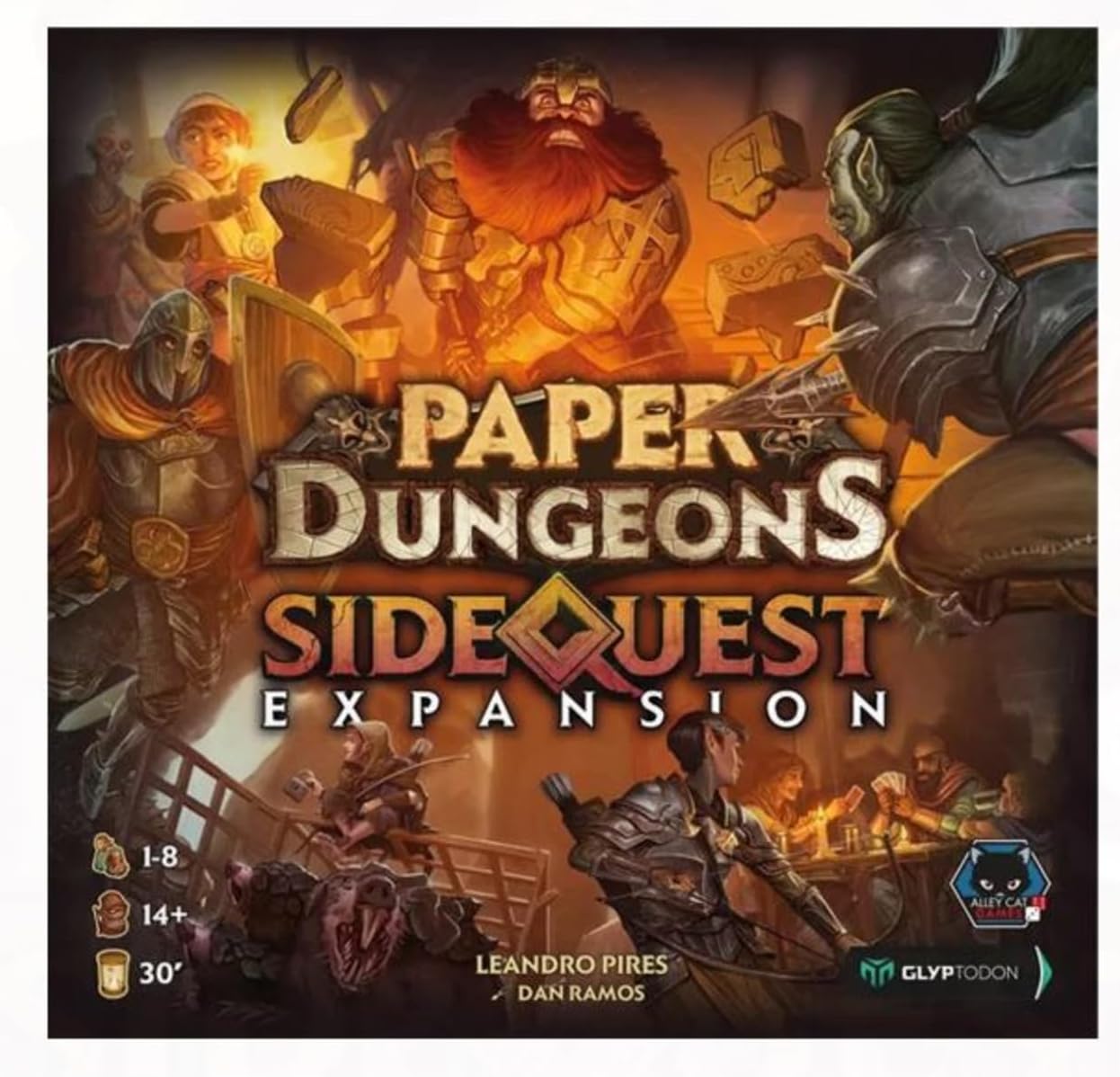 Alley Cat Games Paper Dungeons Side Quest Board Game Expansion