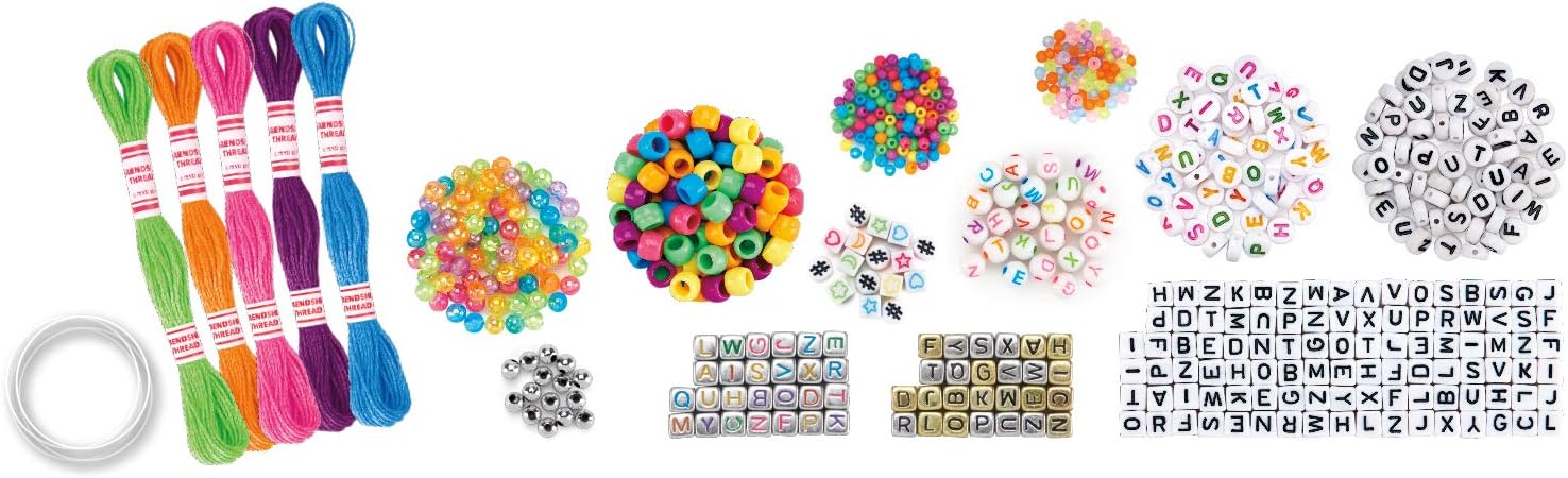 CRA-Z-ART Shimmer n Sparkle ABC Fashion Bracelets - Personalized Bead Craft Kit for Kids 6+