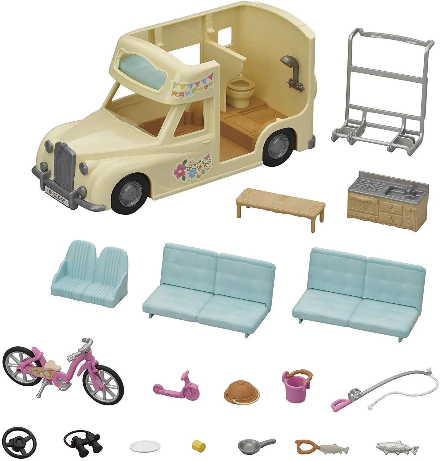 Sylvanian Families Family Campervan Playset - Seats 7 with Camping Accessories 6