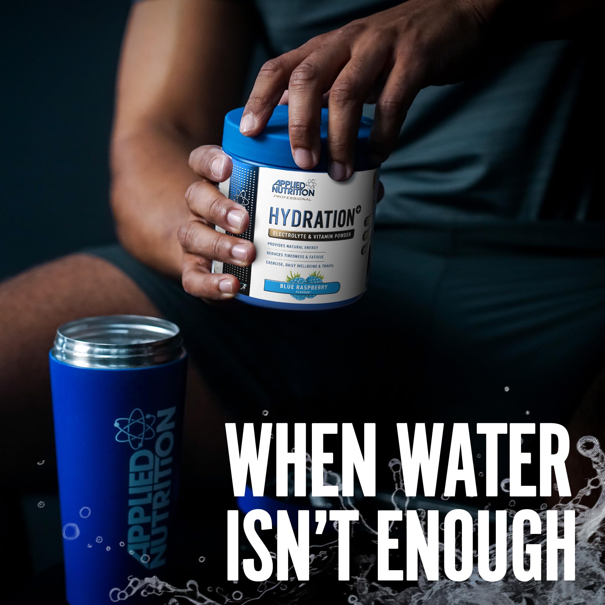 Applied Nutrition Hydration+ Electrolytes & Vitamin Powder Sugar-Free | 240g | Adult Sports Mix 3