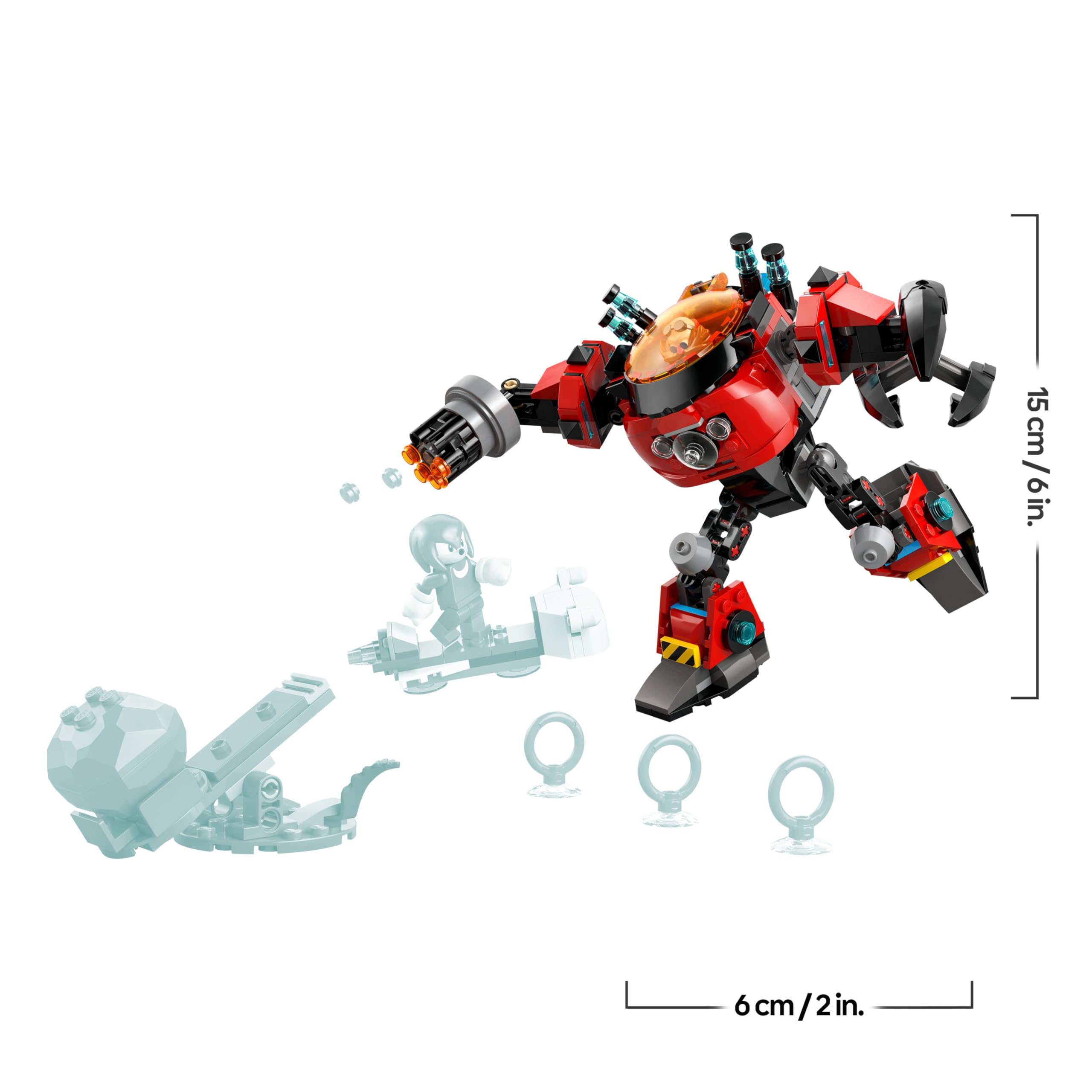 LEGO Sonic the Hedgehog Knuckles vs. Dr. Eggman Egg Crusher Mech Building Set 77005 for Ages 8+ 9