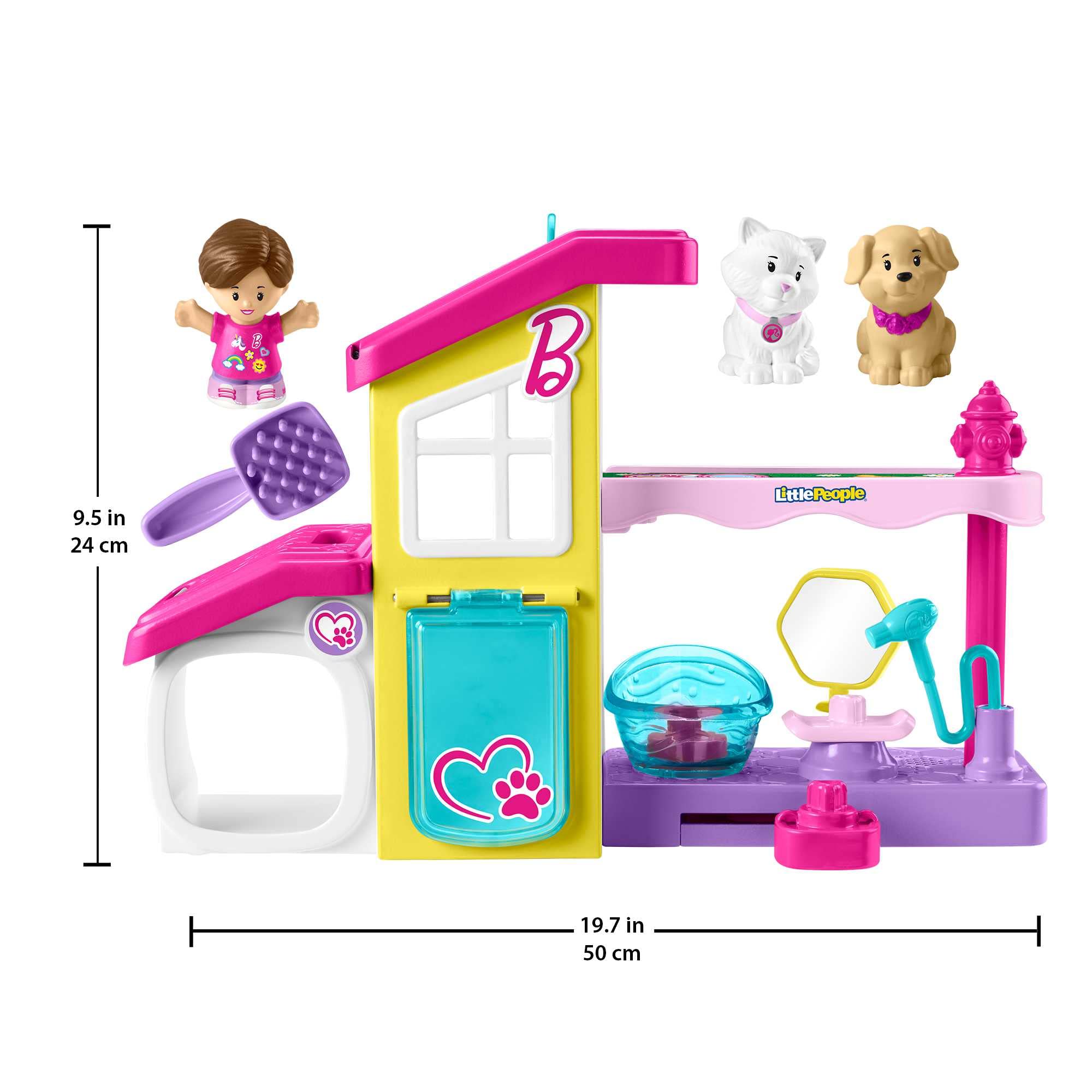 Little People Barbie Playset for Toddlers - 2-Floor Pet Spa with Music & Sounds 3
